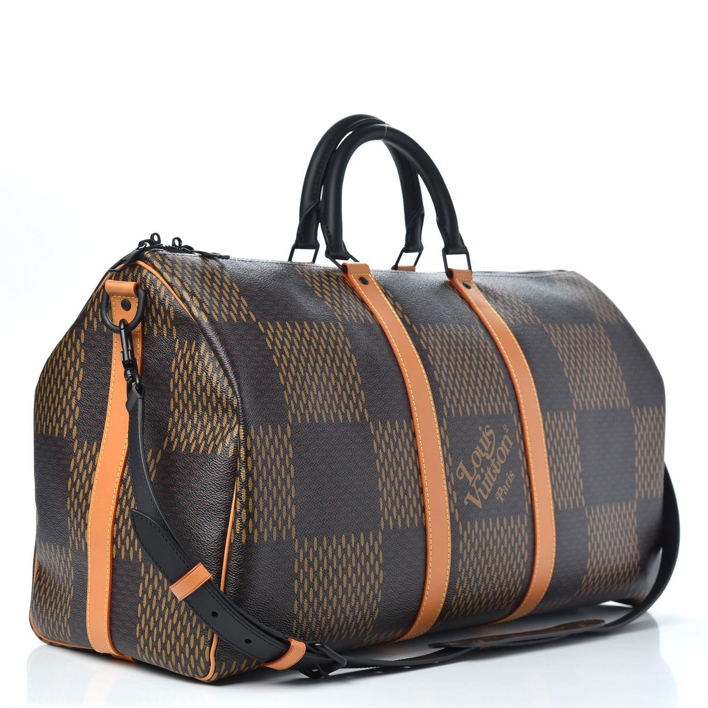 X NIGO Giant Damier Ebene Monogram Keepall Bandouliere 50