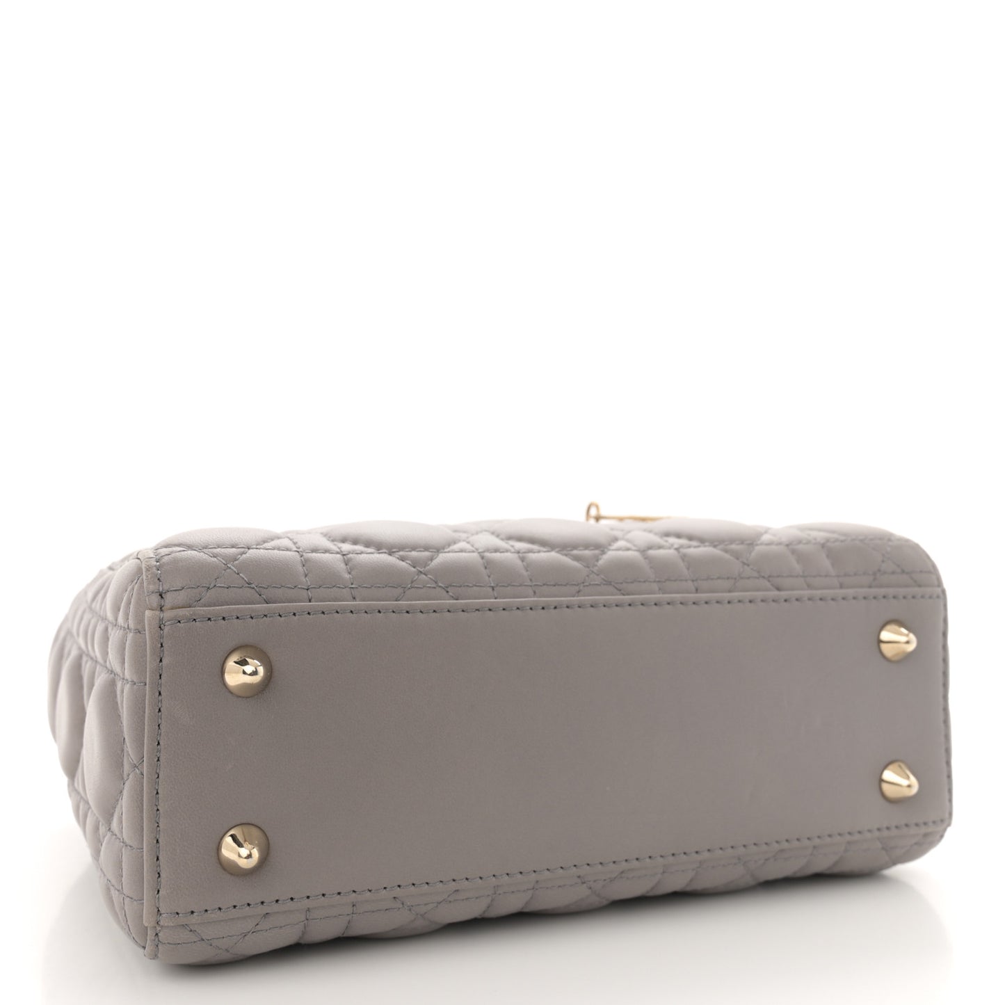 Lambskin Cannage Small Lucky Badges My Lady Dior Grey