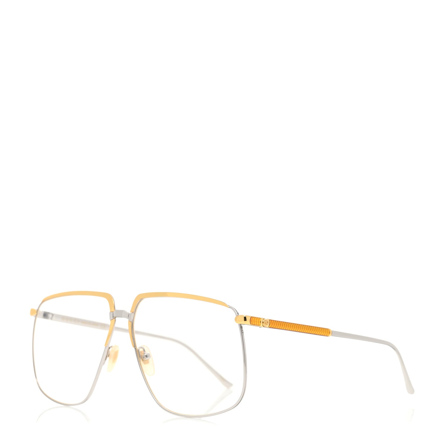 Gucci Metal Aviator Sunglasses GG0365S Silver Gold 1371622