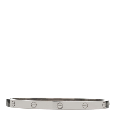18K White Gold Medium LOVE Bracelet 18