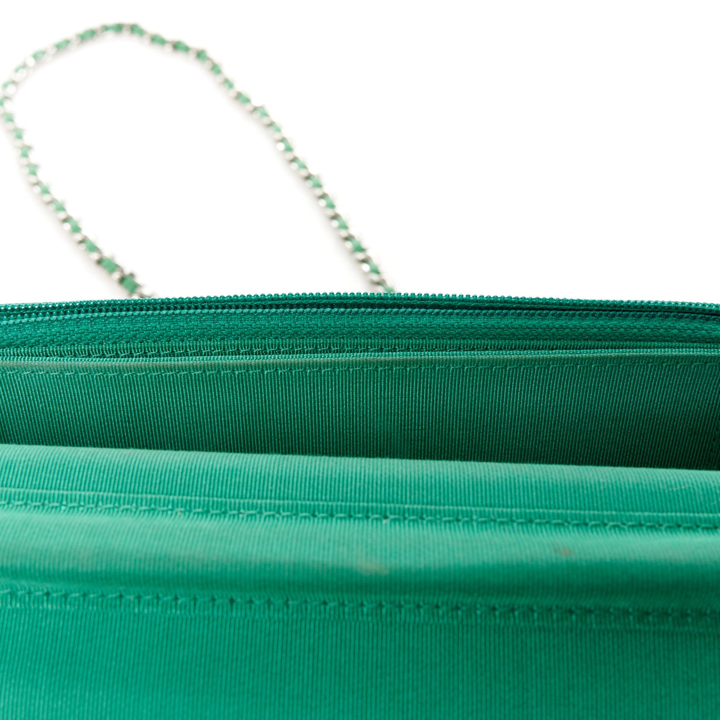 Tweed Fringe Wallet On Chain WOC Black Green