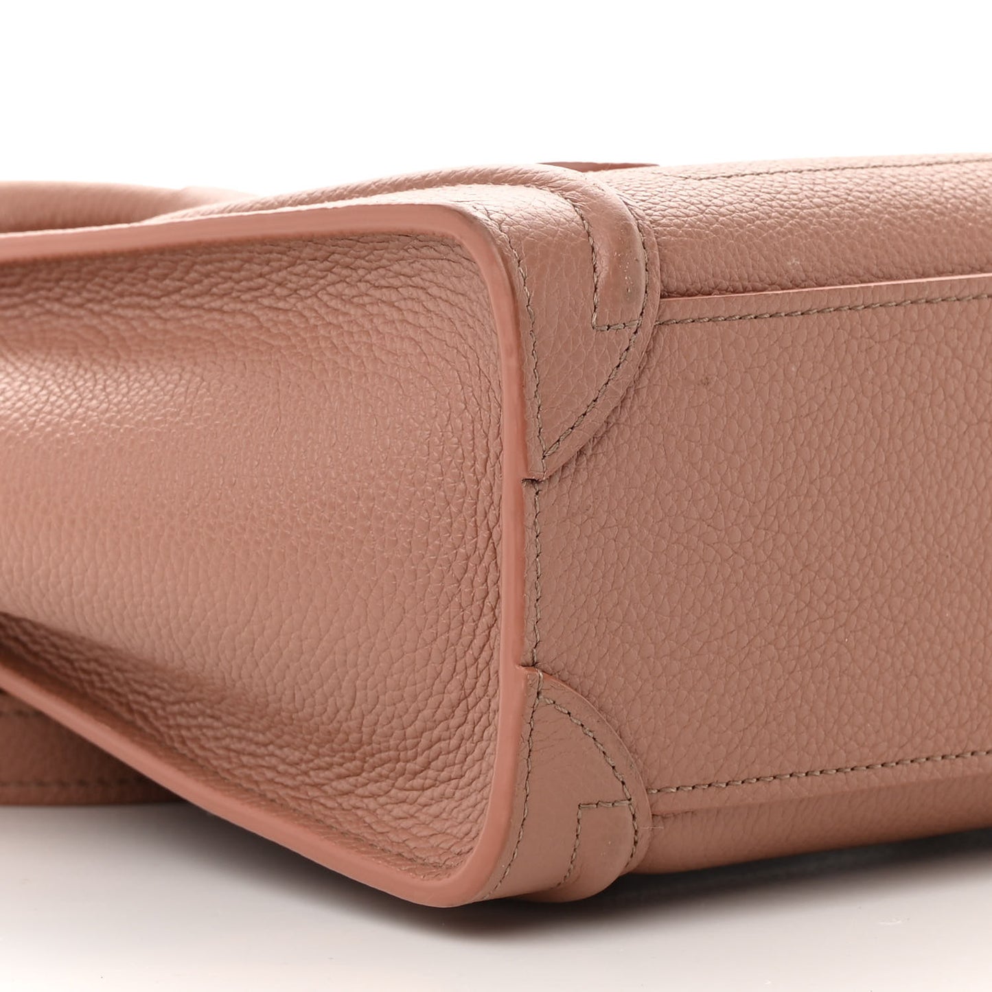 Drummed Calfskin Nano Luggage Antique Rose