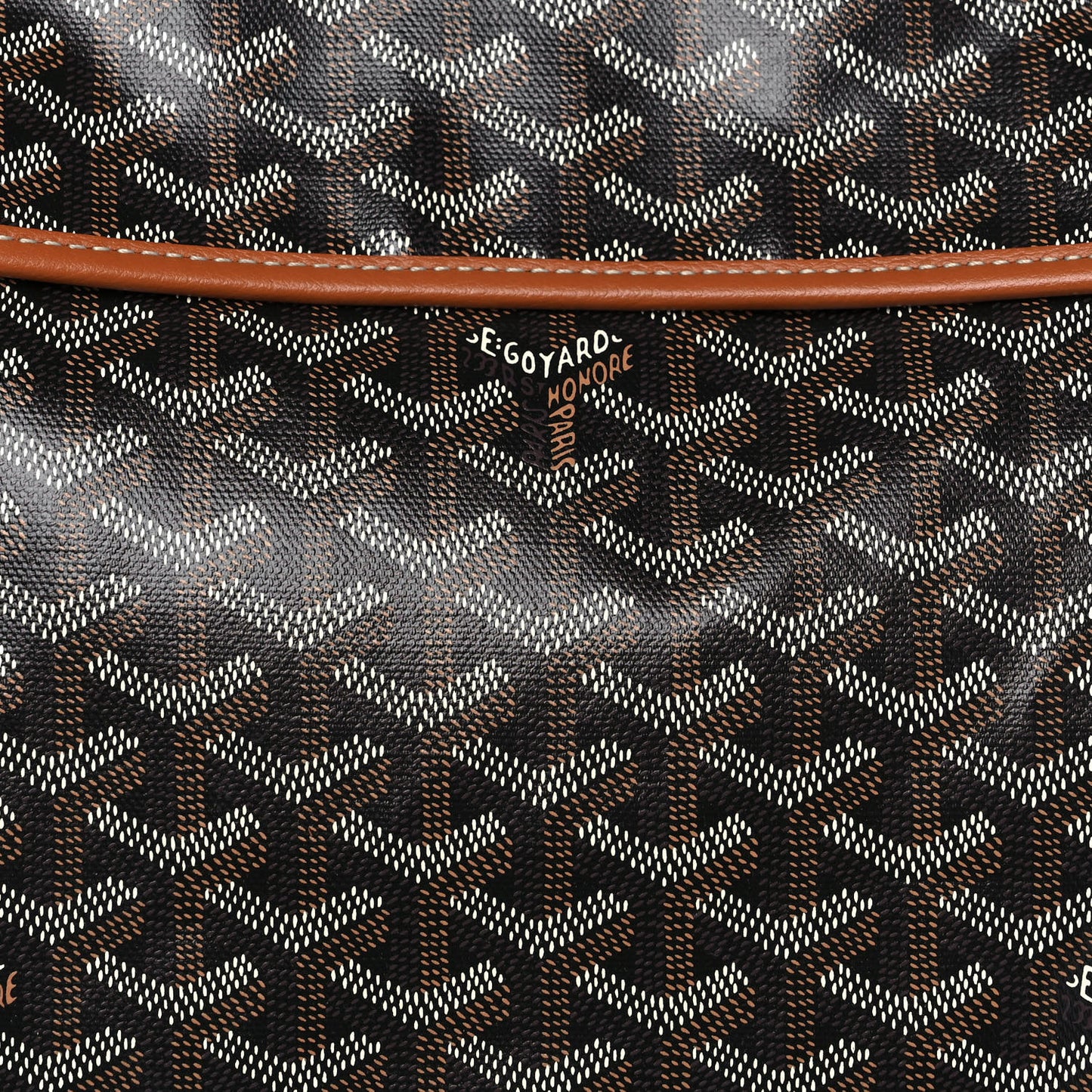 Goyardine Saint Leger Soft Briefcase Backpack Black Gold