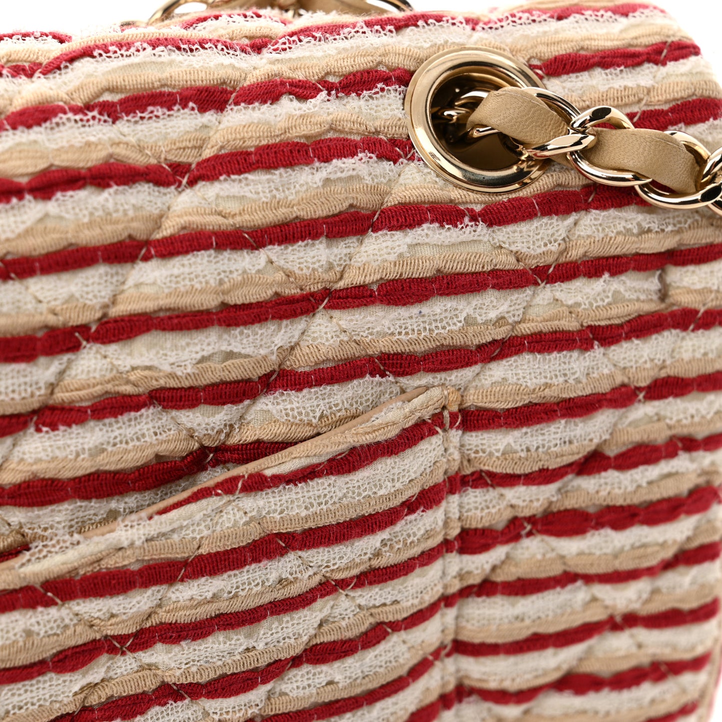 Jersey Quilted Medium Coco Sailor Flap Red White
