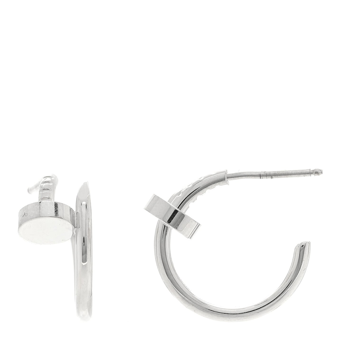 18K White Gold Juste Un Clou Hoop Earrings