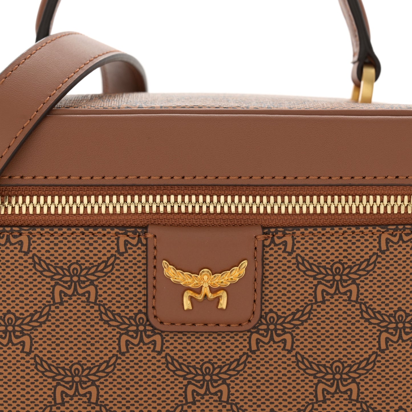 Lauretos Nappa Monogram Small Himmel Vanity Case Cognac