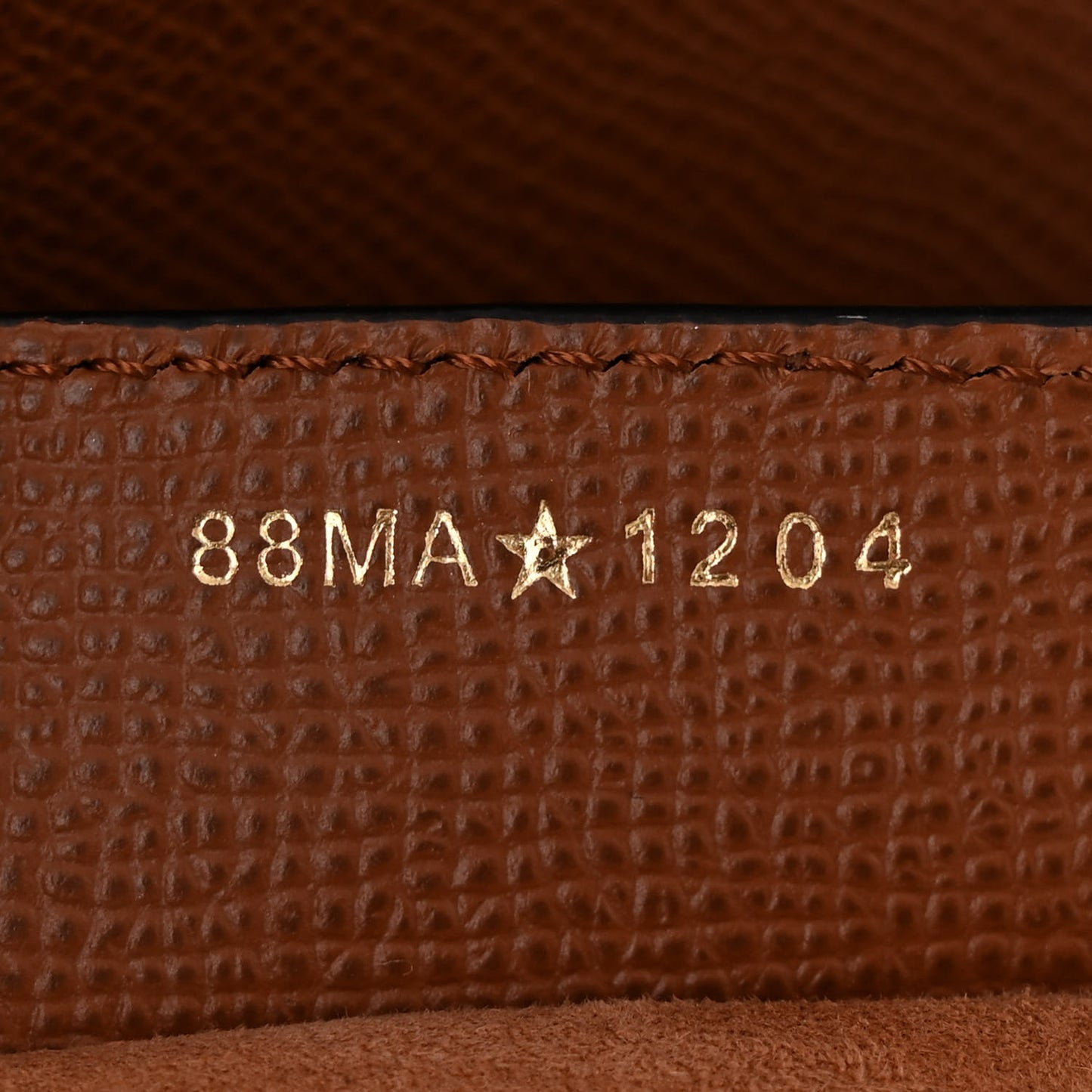 Grained Calfskin Saddle Bag With Strap Golden Saddle