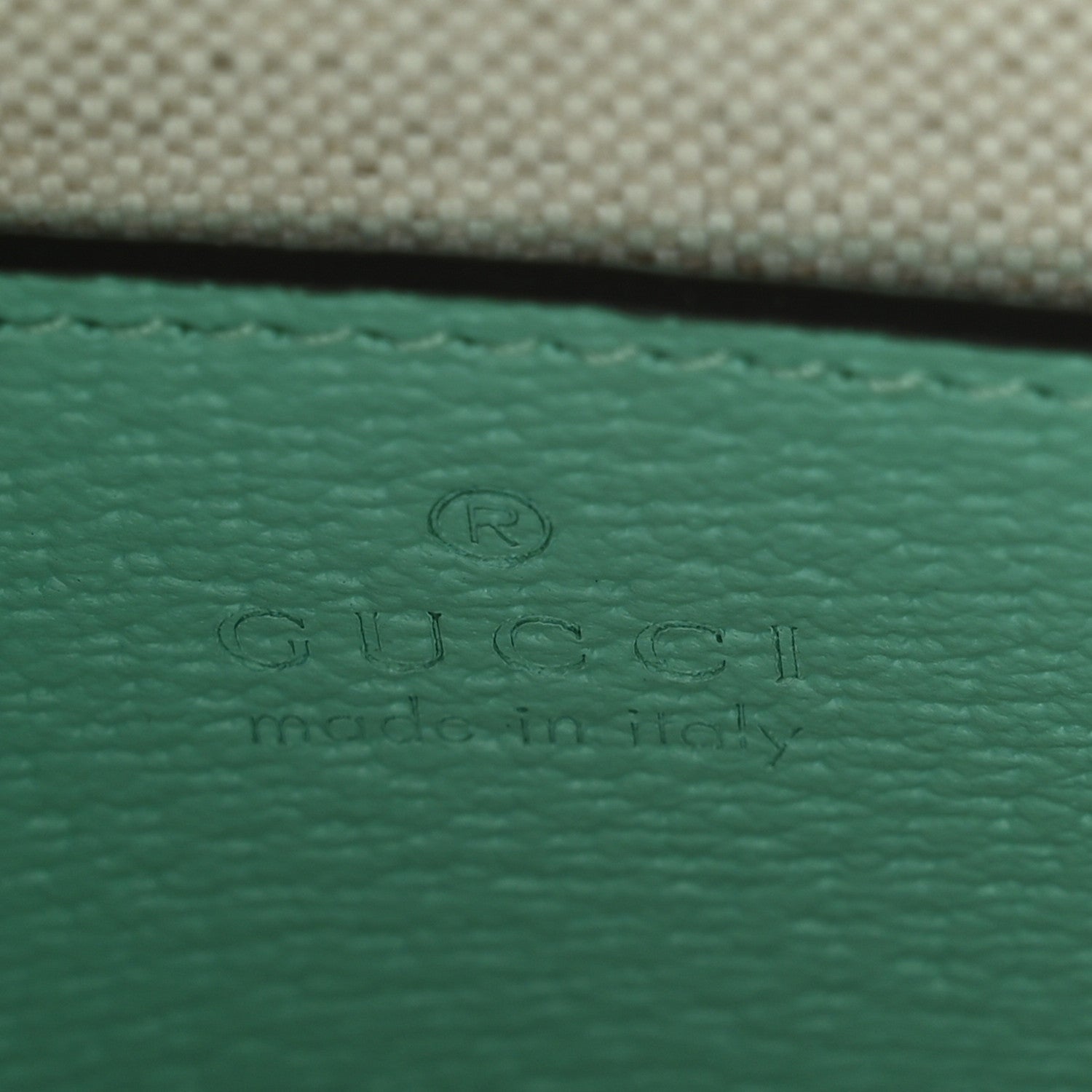 Gucci Monogram Jumbo GG Textured Dollar Calfskin Mini Tote Bag Pepperlight Mint 5 of 10