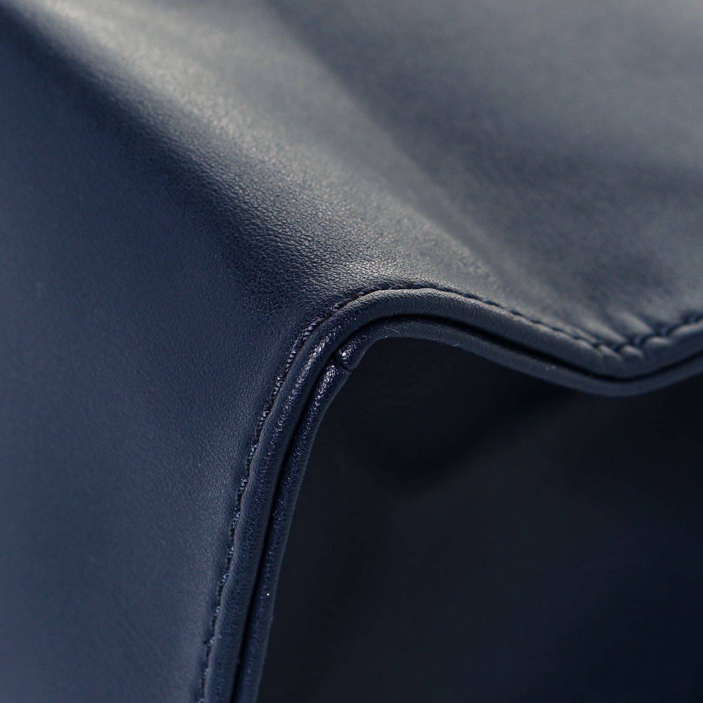 Vegan Leather Small Shopping Bag Navy