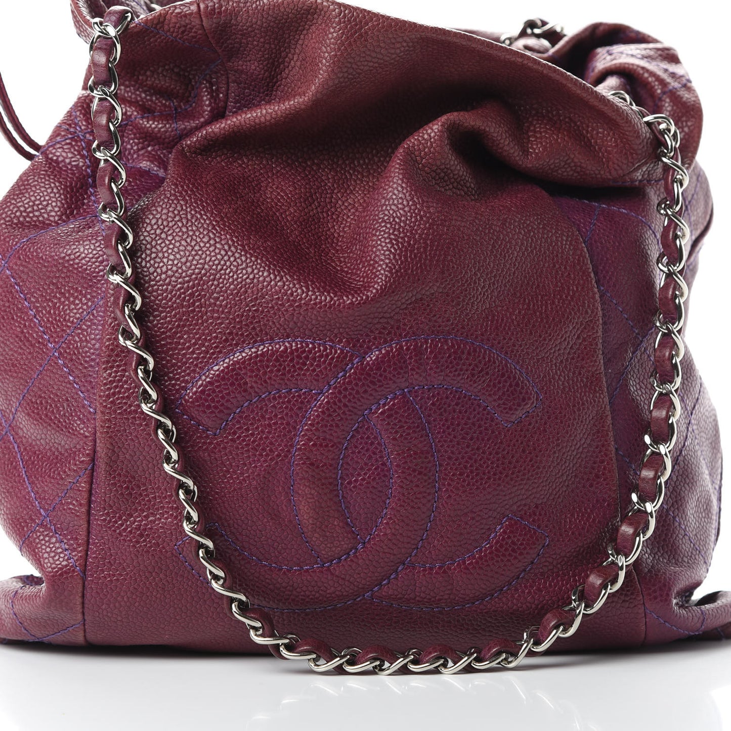 Caviar 31 Drawstring Tote Burgundy