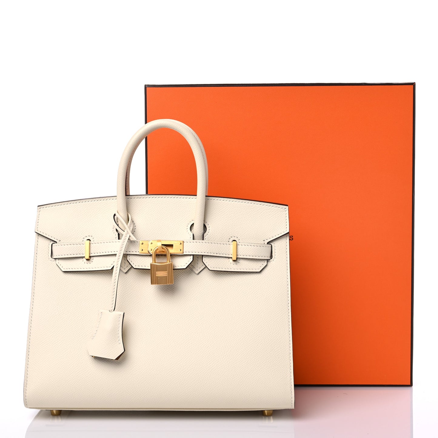 Epsom Horseshoe Birkin Sellier 25 Nata Toffee
