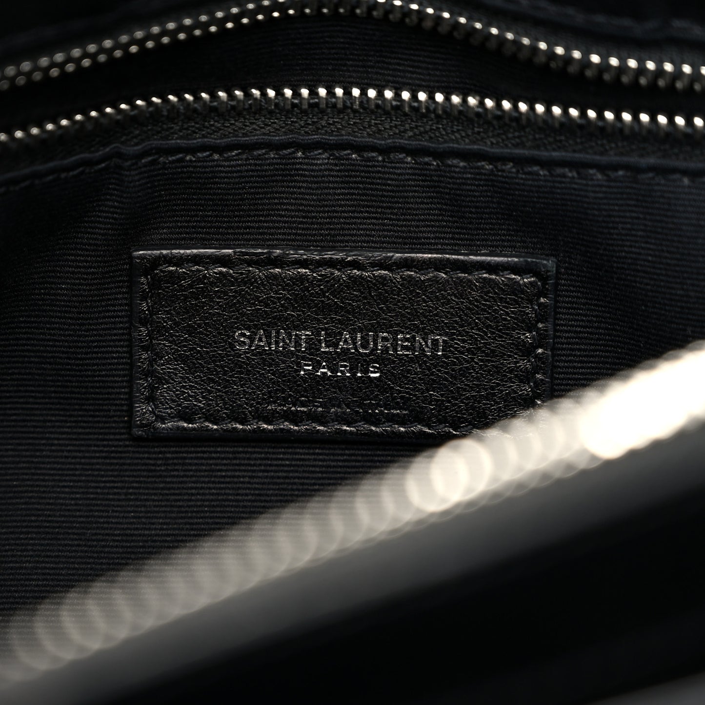 Calfskin Y Quilted Monogram Medium Loulou Chain Satchel Black