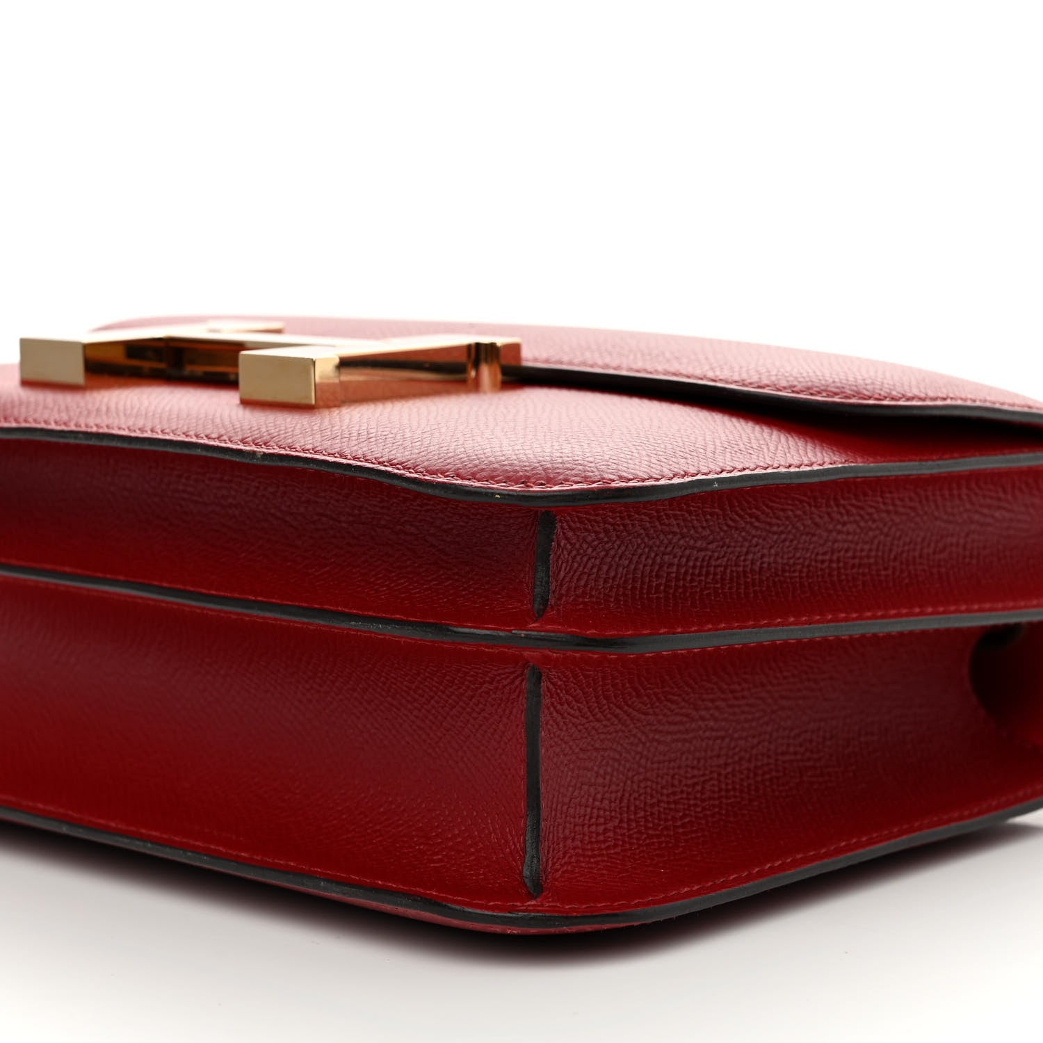 Hermes Epsom Enamel Constance 24 Rouge Grenat 10 of 11