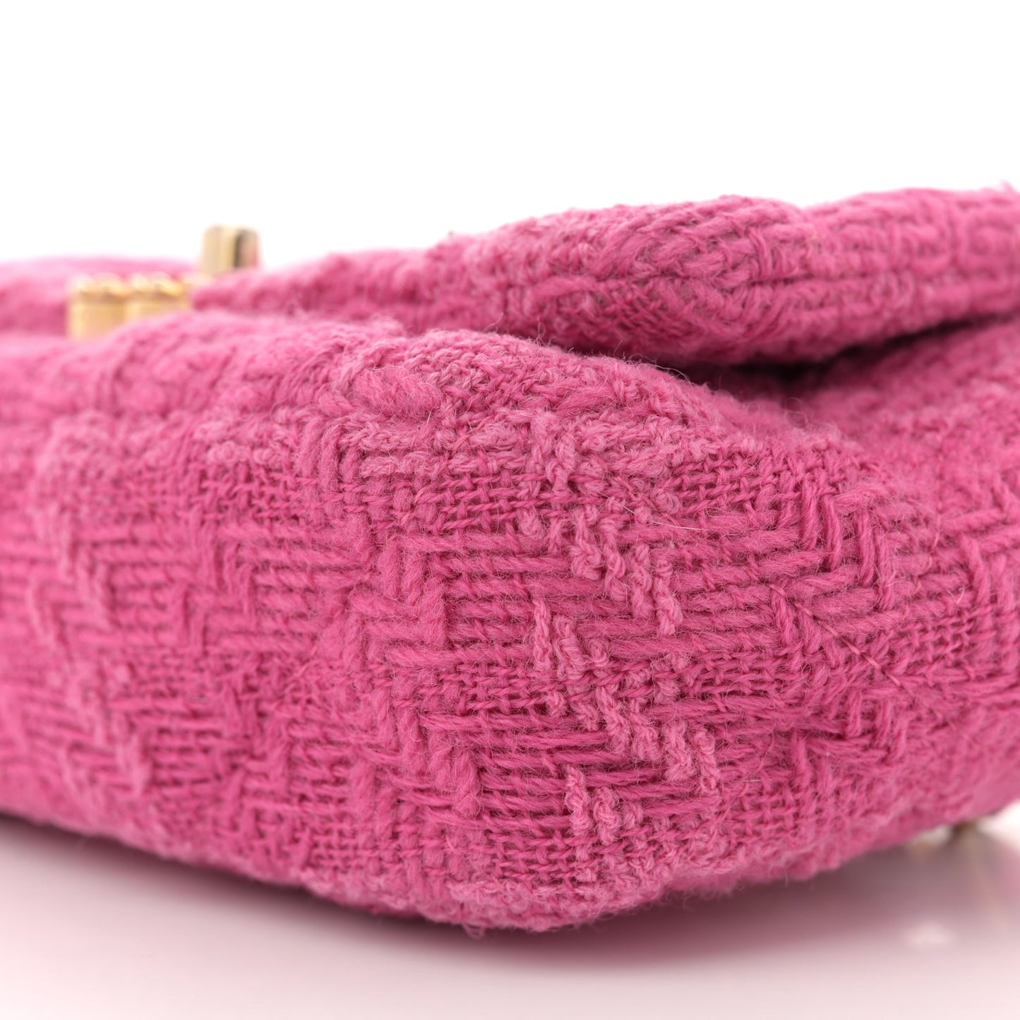 Tweed Quilted Chanel 19 Waist Bag Pink