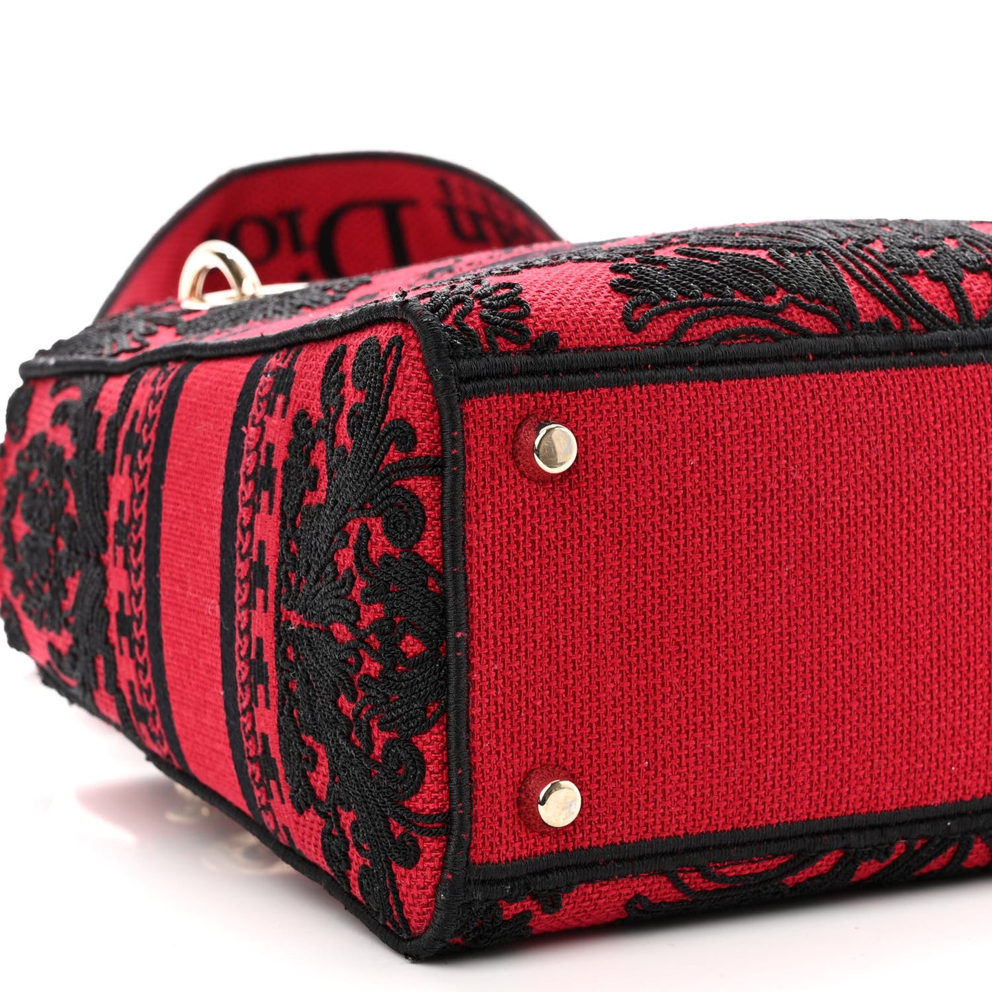 Canvas Embroidered Ornamental Cornely Medium Lady D-Lite Red Black
