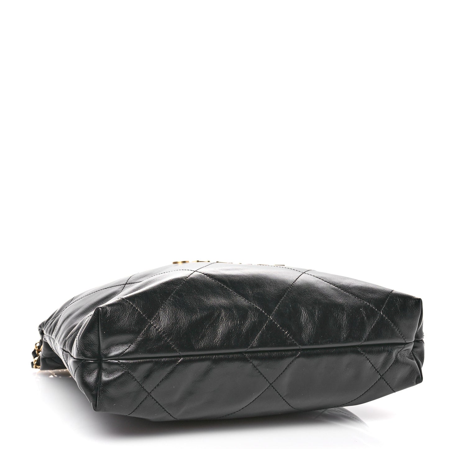 Shiny Calfskin Quilted Small Chanel 22 Black