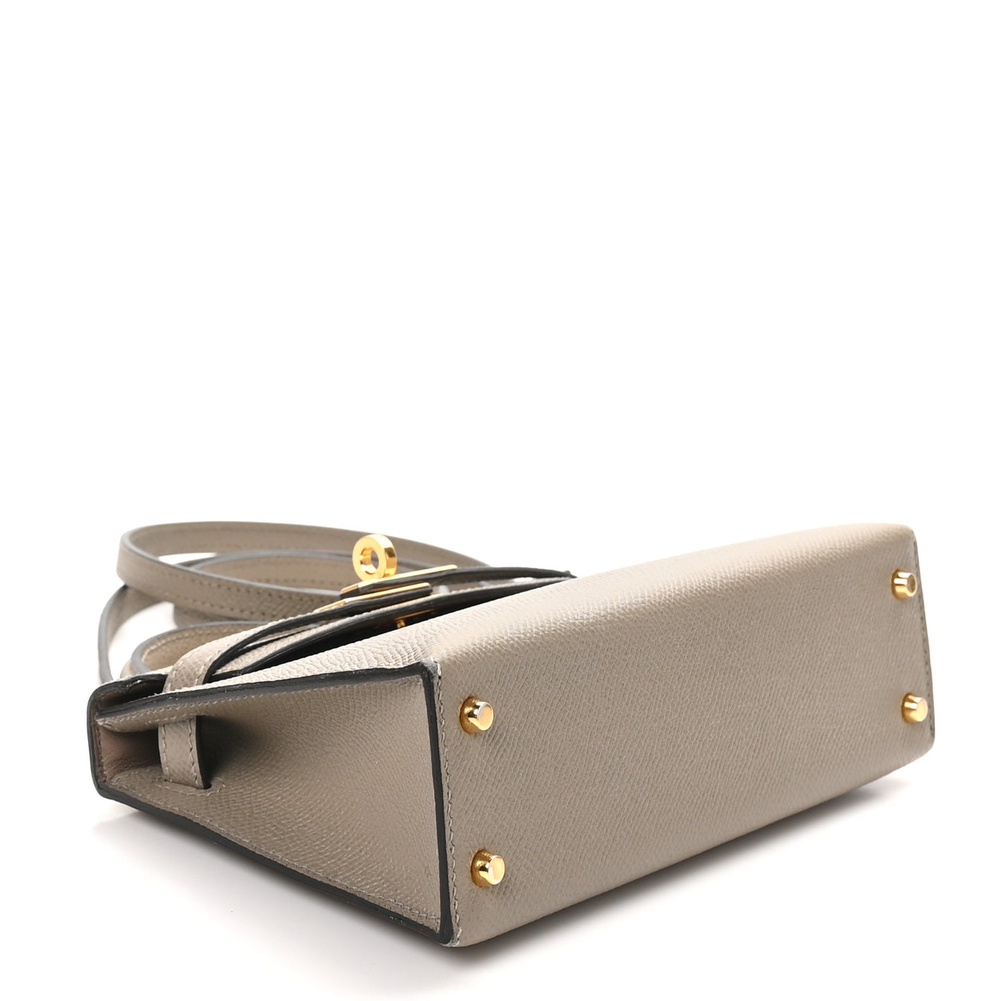 Epsom Mini Kelly Sellier 20 Gris Asphalte