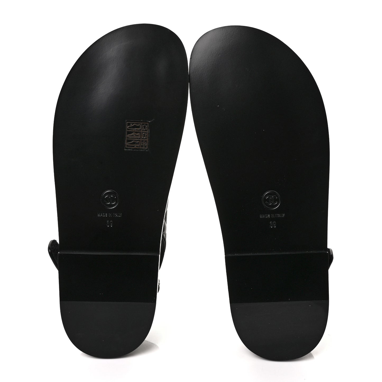 Grained Calfskin Velcro Dad Sandals 39 Black
