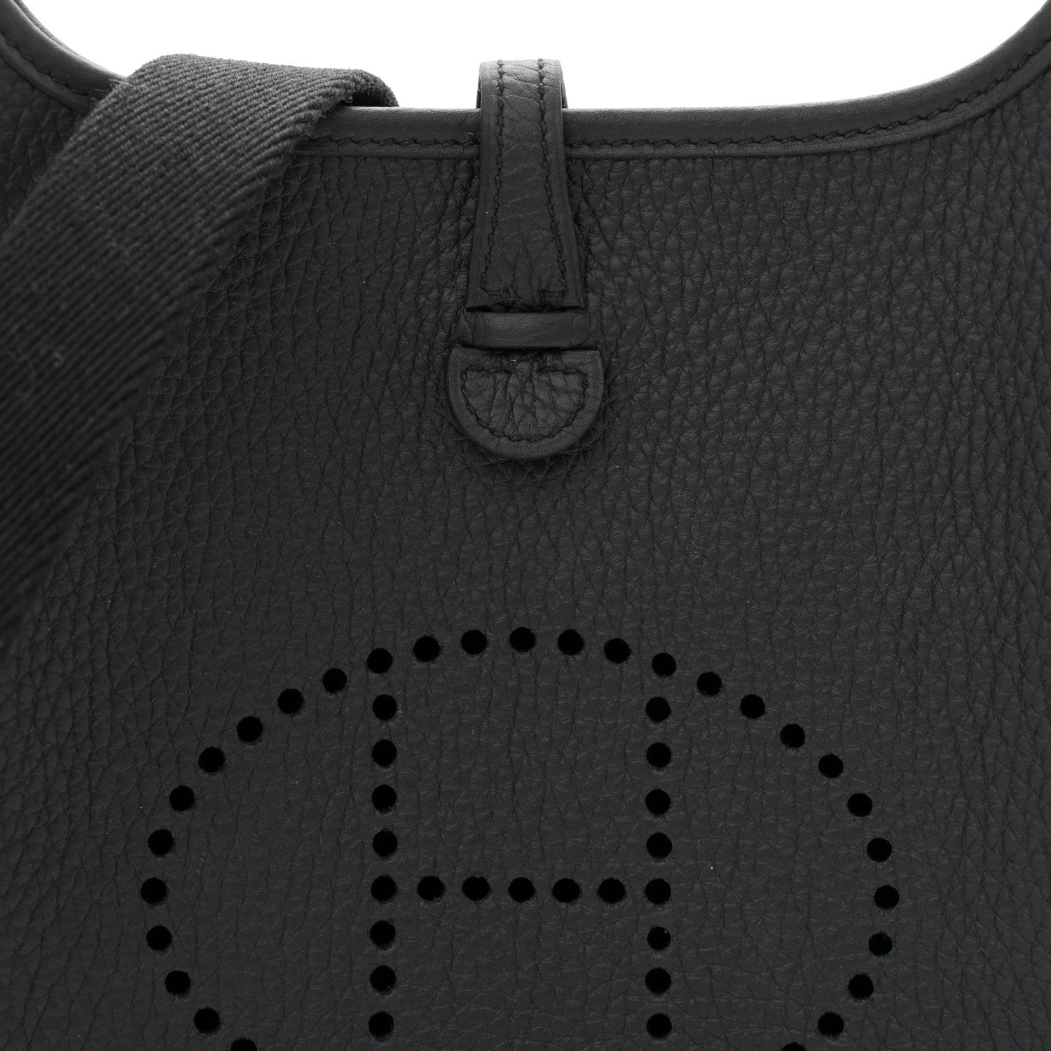 Hermes Taurillon Clemence Evelyne TPM Black 8 of 11