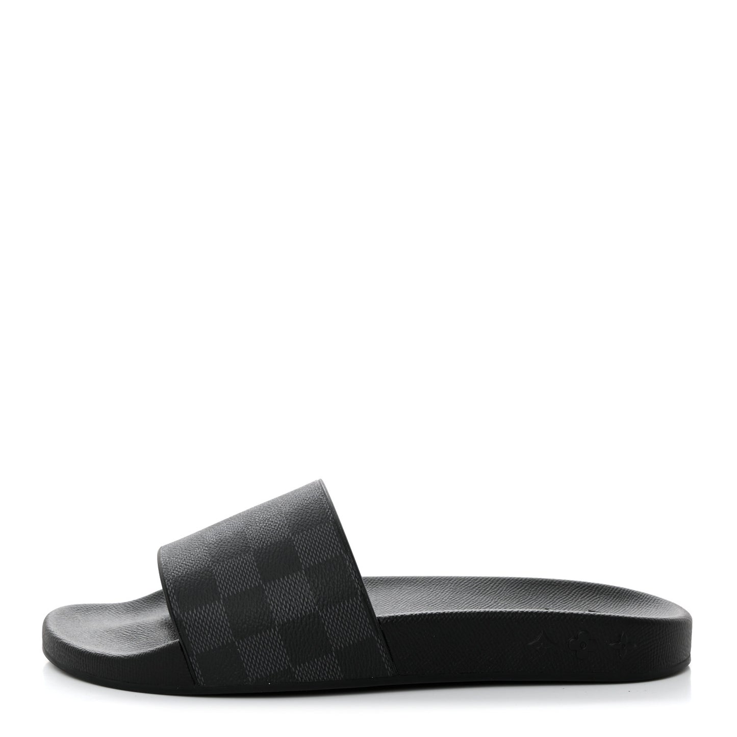 Rubber Damier Mens Waterfront Mules 7.5 Black