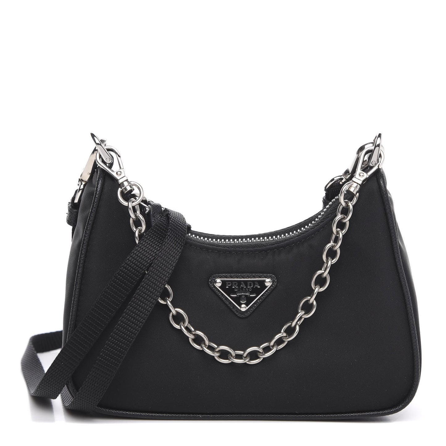 Tessuto Nylon Mini Re-Edition 2000 Shoulder Bag Black