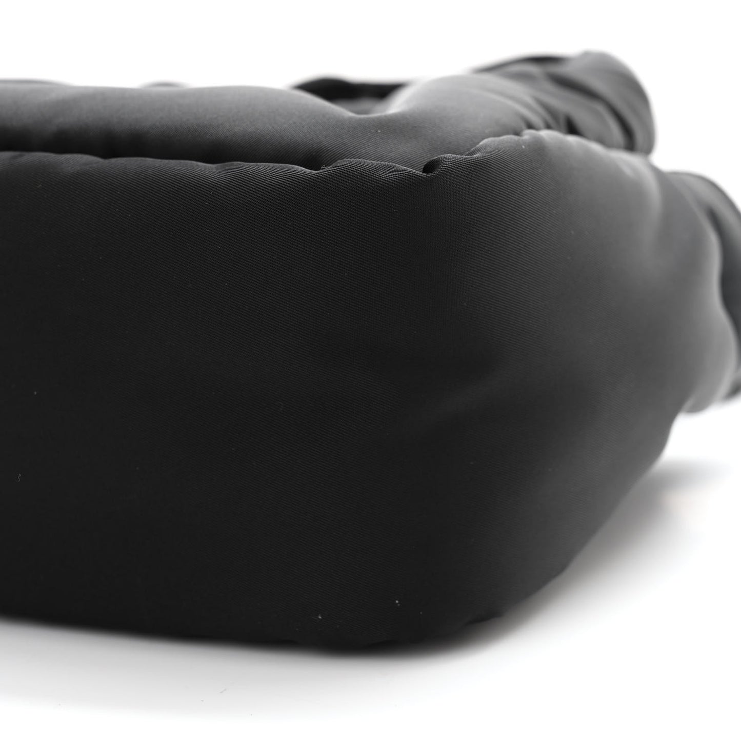 Re-Nylon Soft Padded Small Double Handled Shoulder Bag Black