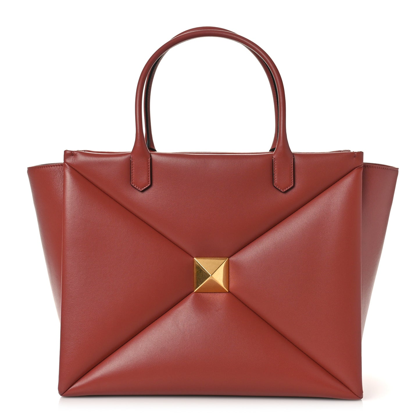 Nappa Large One Stud Handbag Gingerbread