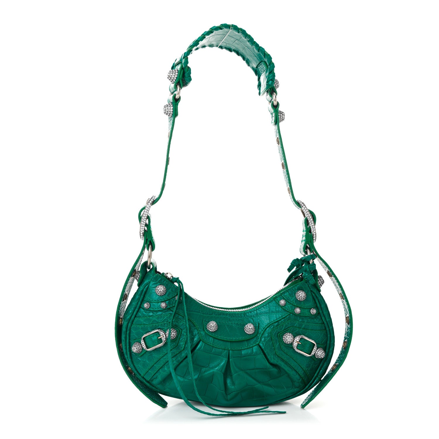 BALENCIAGA クラコ柄 バッグ Balenciaga Extra Supple Calfskin Crystal Crocodile Embossed Le
