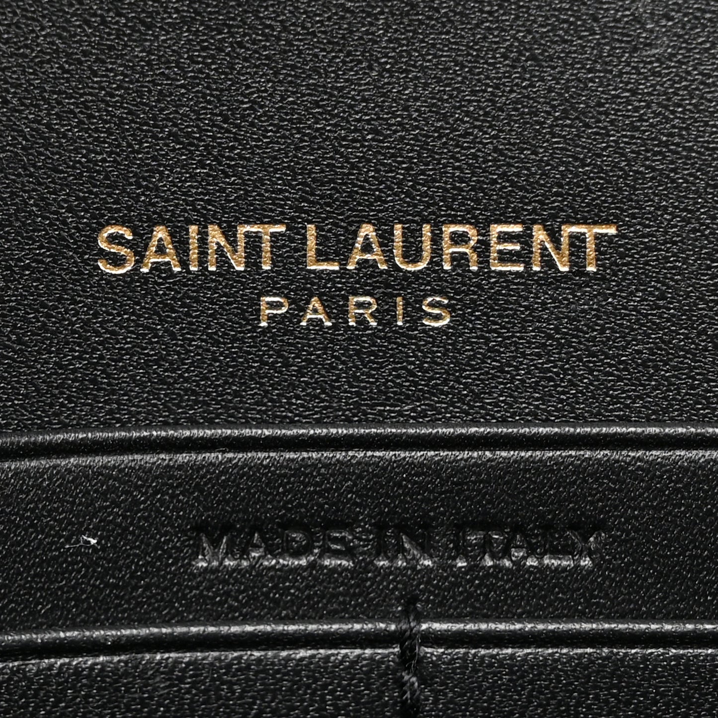 Smooth Calfskin Classic Monogram Kate Tassel Chain Wallet Black