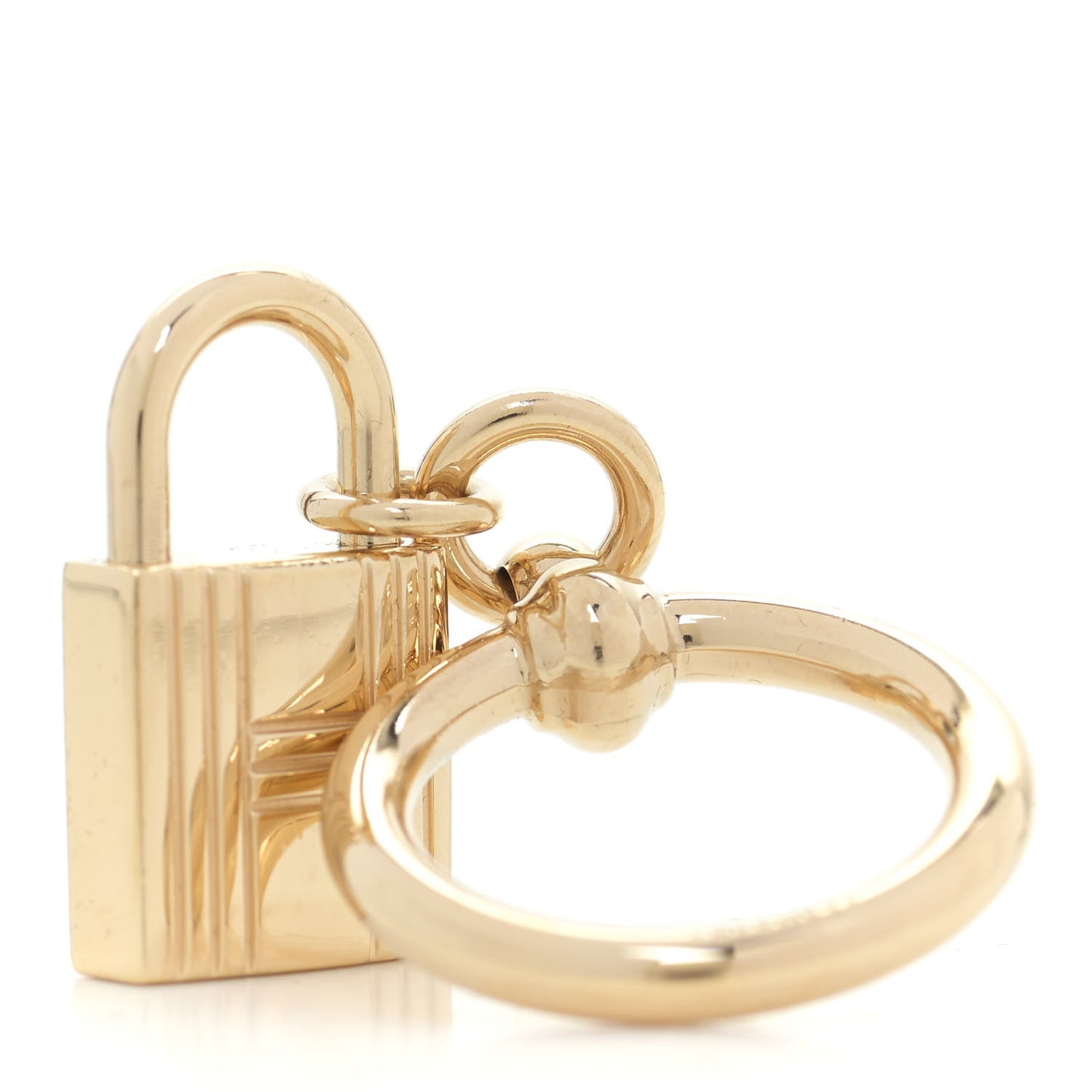 Permabrass Loop Charms Cadenas Scarf Ring Gold
