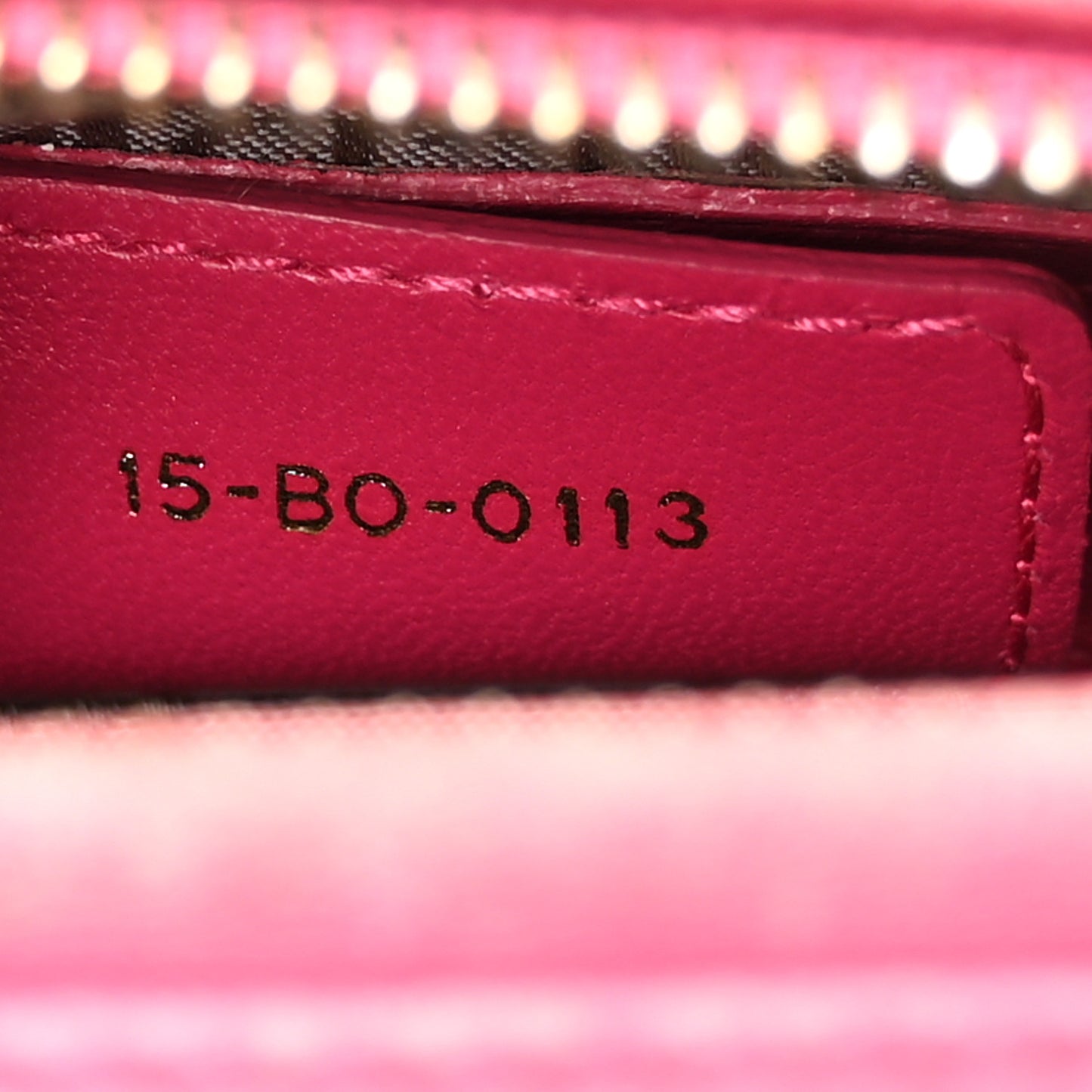 Lambskin Cannage Medium Lady Dior Fuchsia