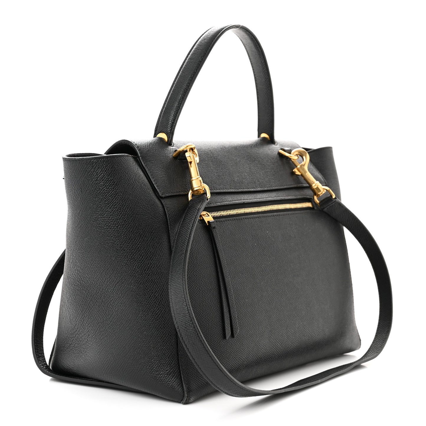 Grained Calfskin Mini Belt Bag Black