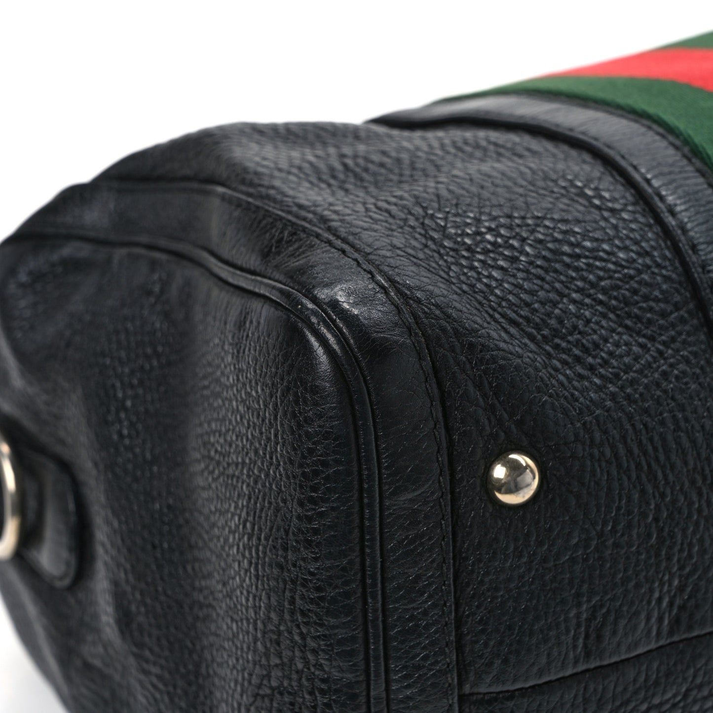 Calfskin Vintage Web Medium Boston Black