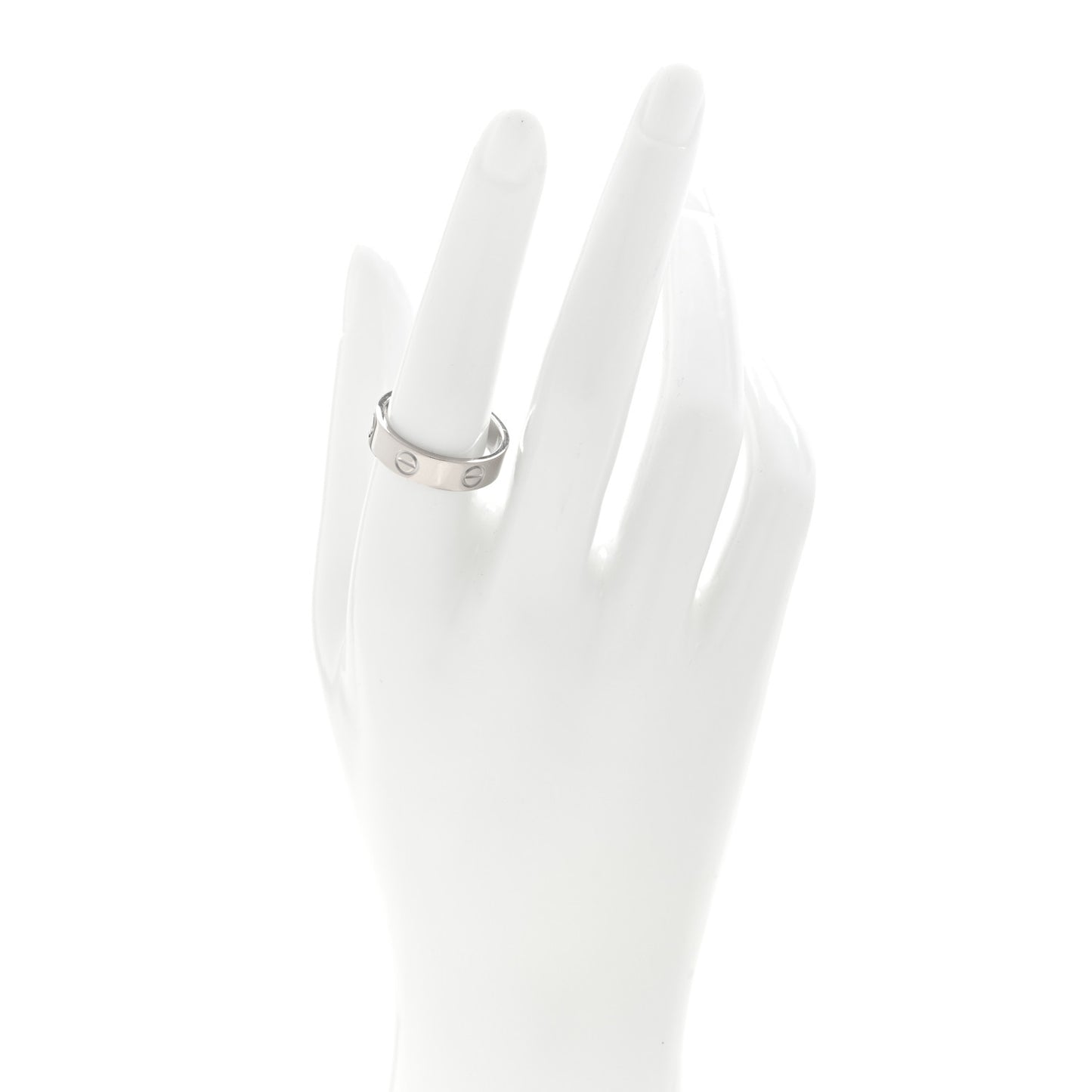 18K White Gold 5.5 LOVE Ring 56 7.75