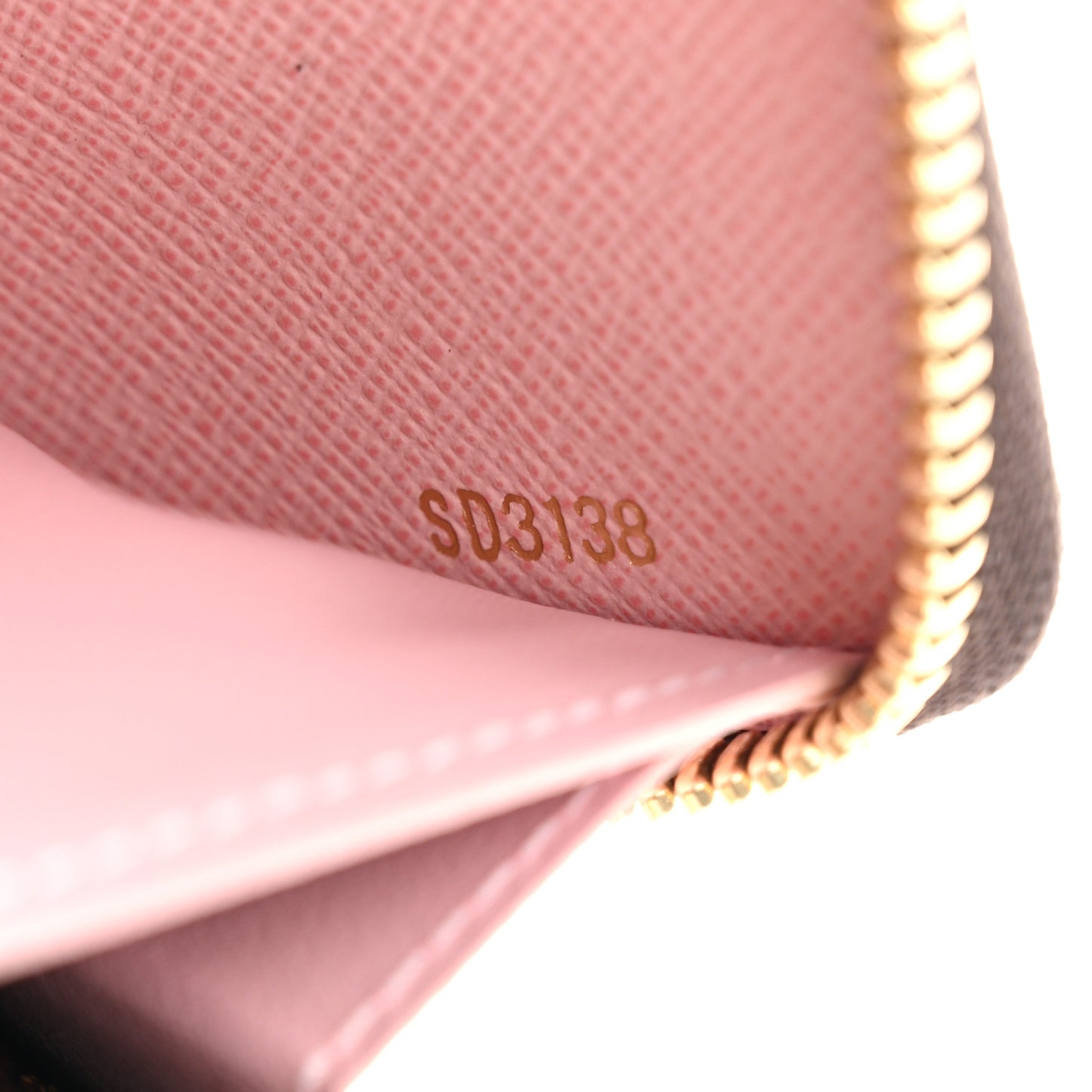 Damier Ebene Clemence Wallet Rose Ballerine