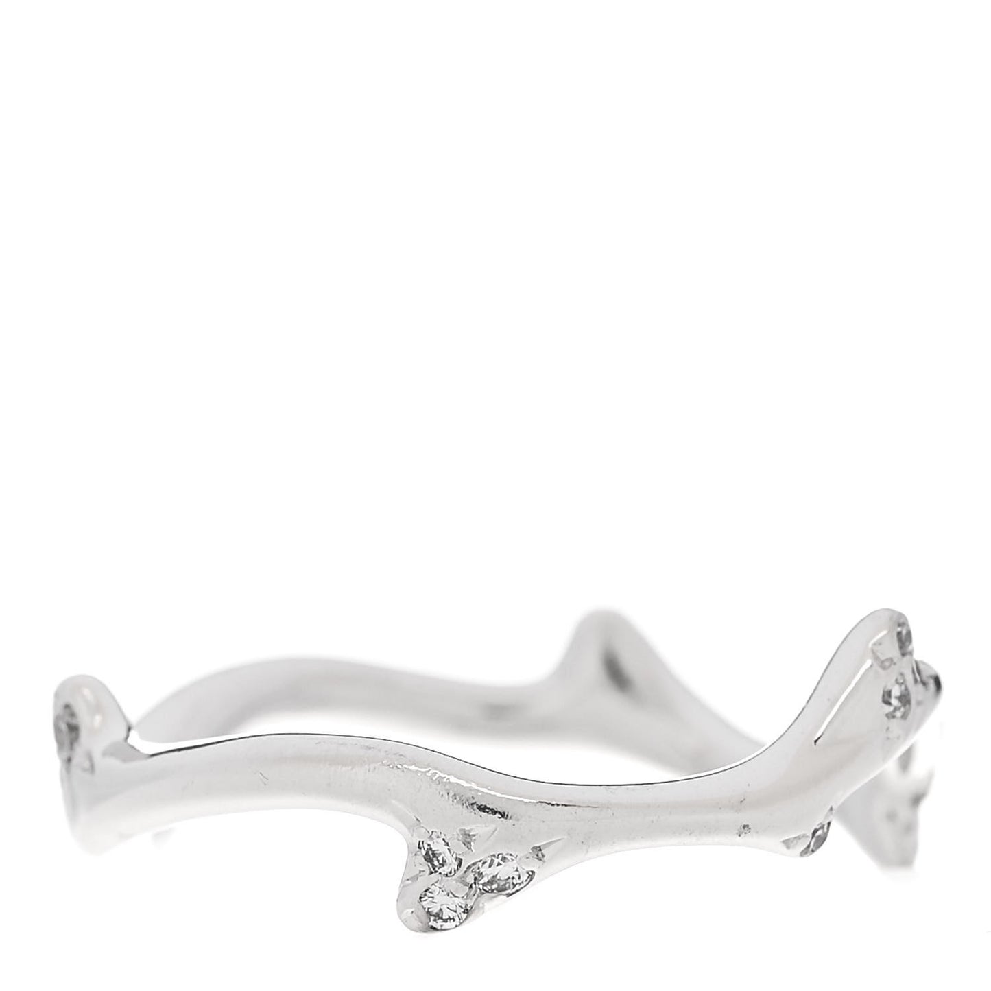 18K White Gold Bois de Rose Ring 51 5.75