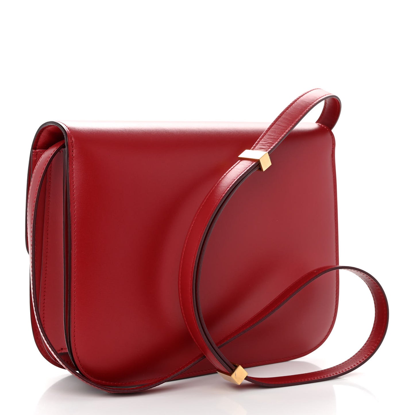 Box Calfskin Medium Classic Box Flap Bag Red