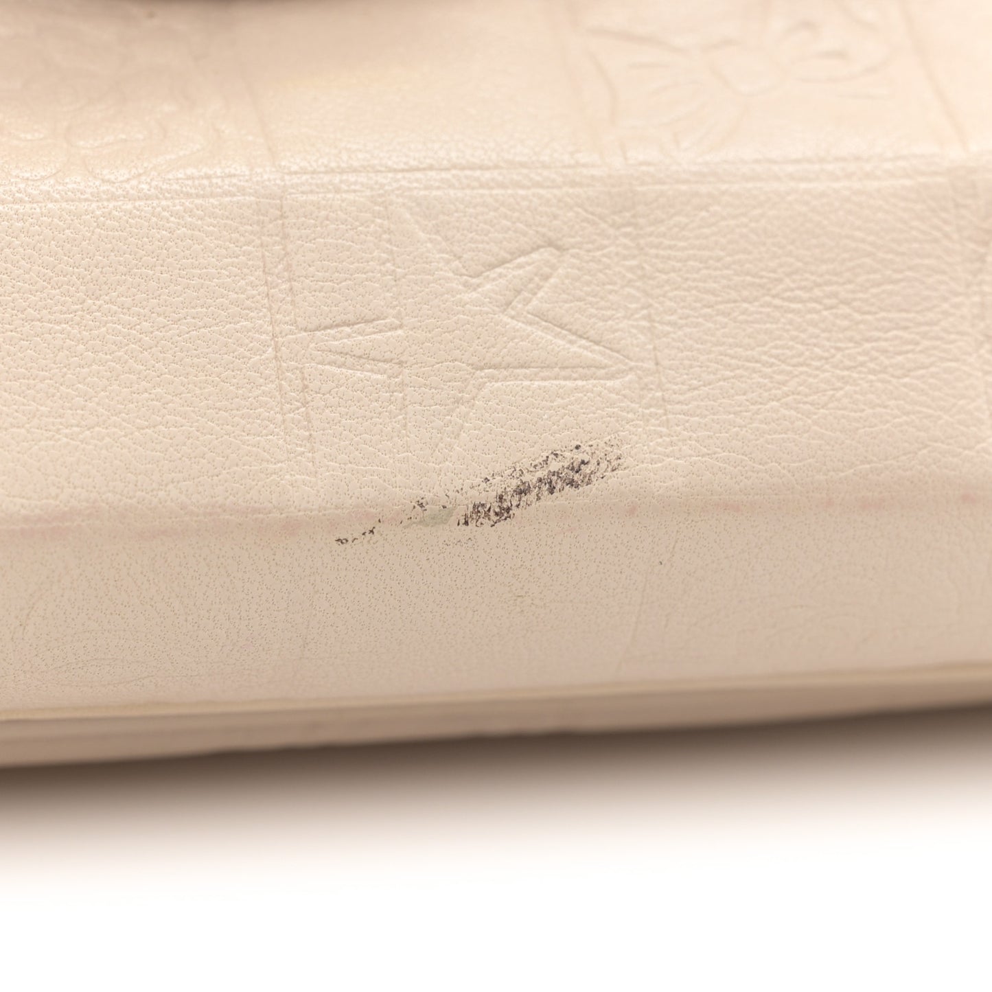 Lambskin Precious Symbols Double Flap Clutch On Chain Beige