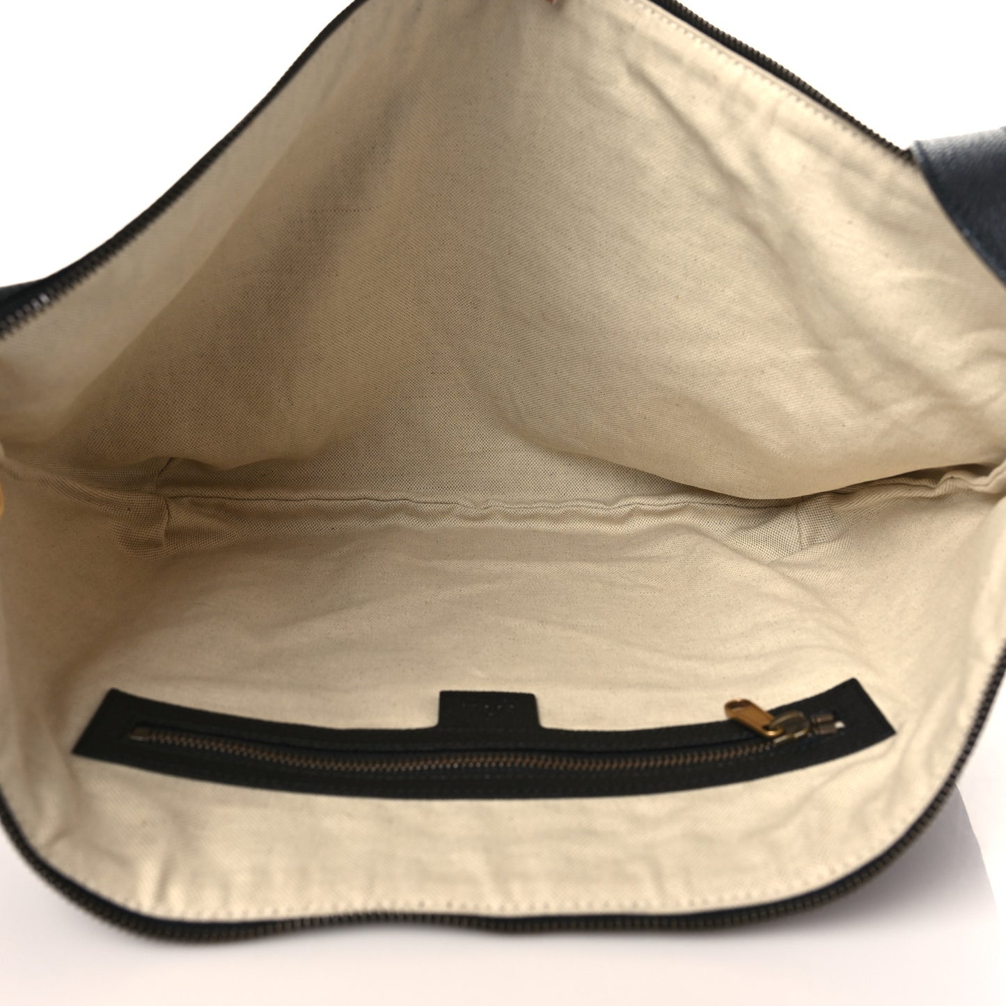 Grained Calfskin Logo Half Moon Hobo Black
