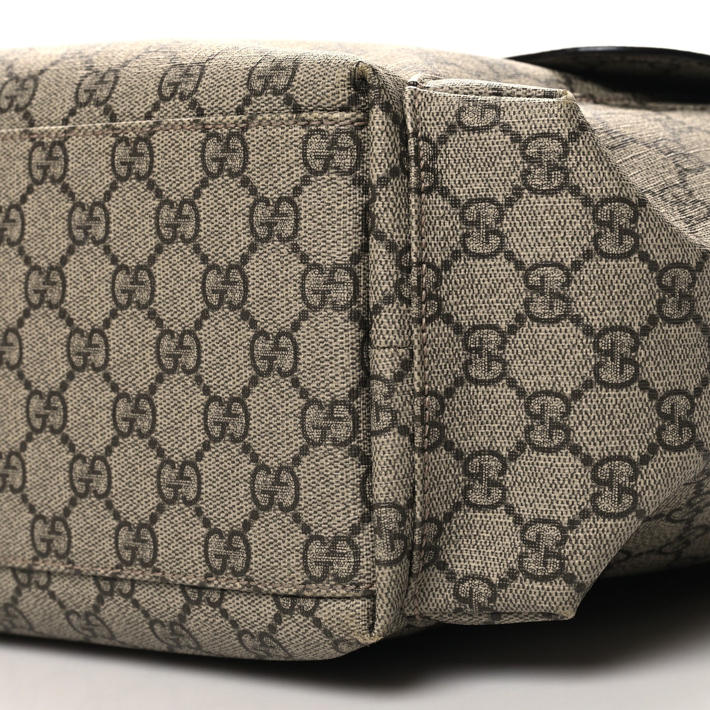 GG Plus Monogram Messenger Diaper Bag Dark Brown