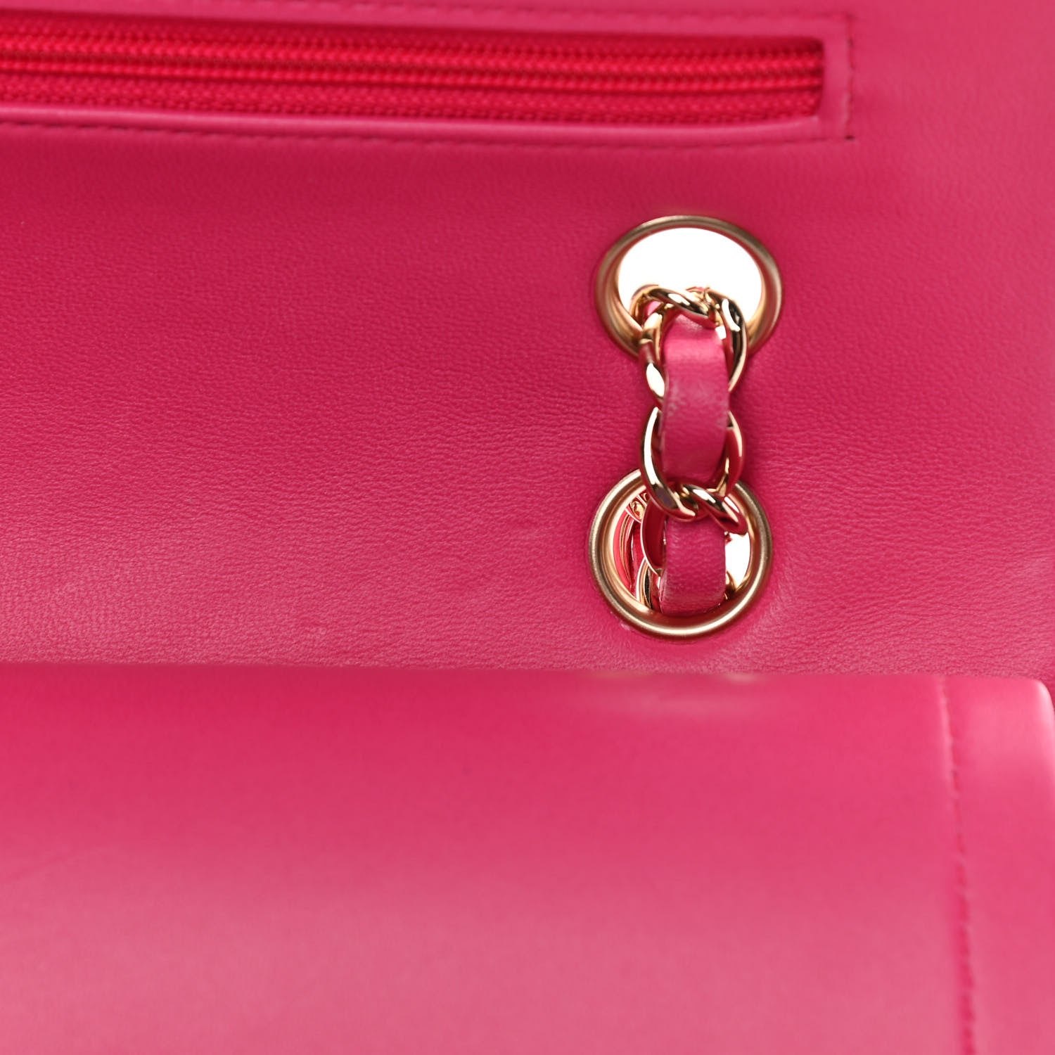 Chanel Lambskin Quilted Medium Double Flap Pink 17 of 19