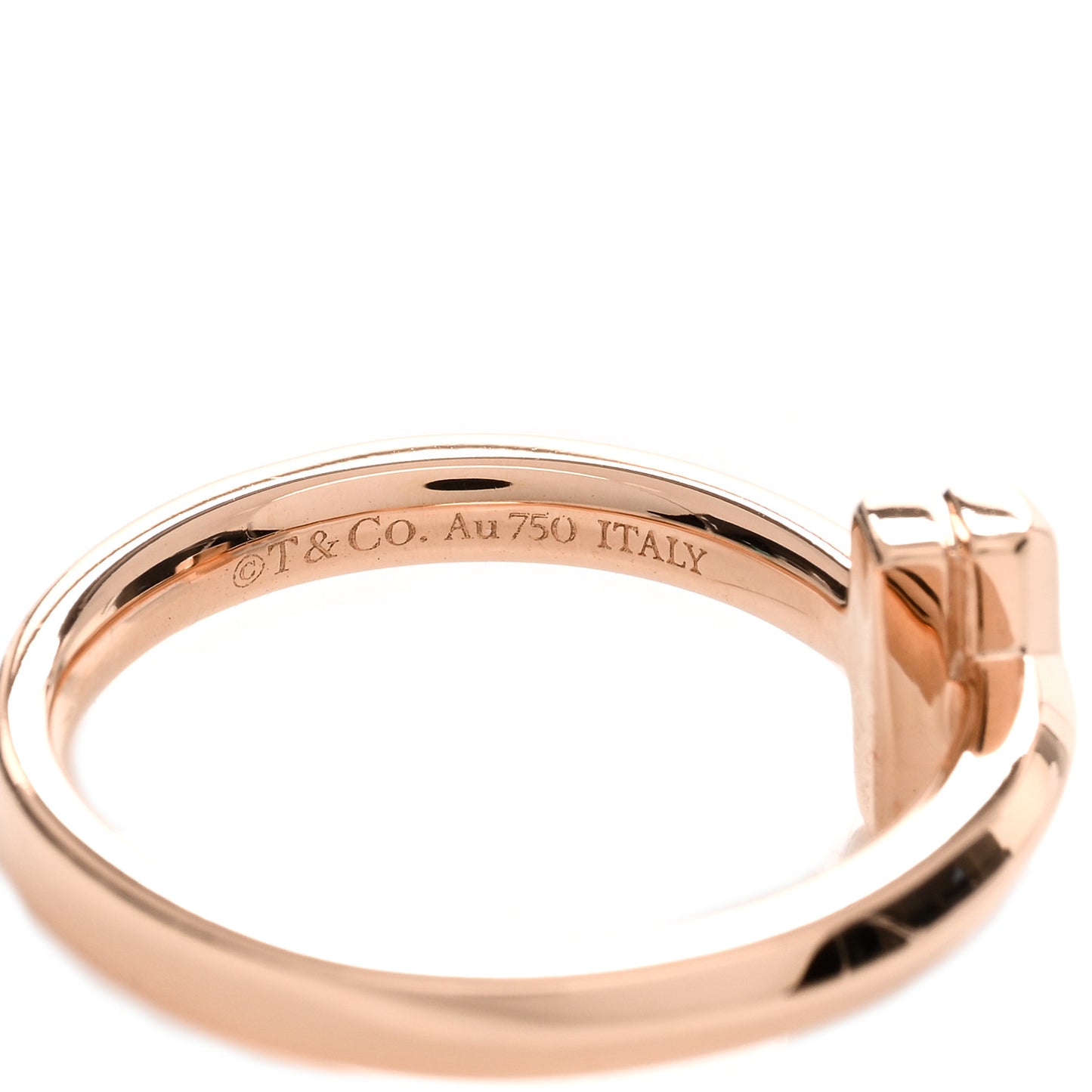 18K Rose Gold Diamond 2.5mm T T1 Ring 48 4.5