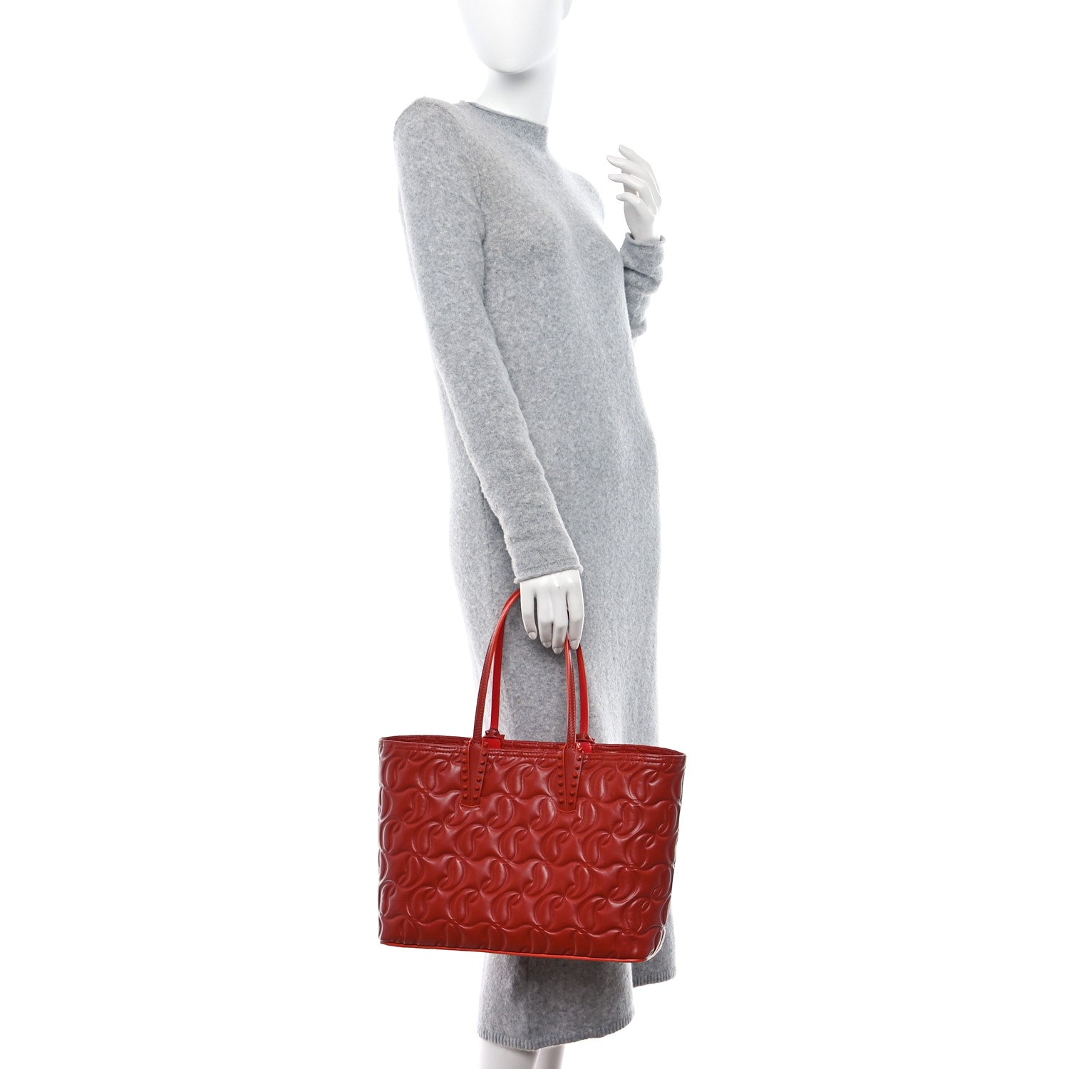 Christian Louboutin Nappa Embossed East West Cabata Tote Rouquine 2 of 10