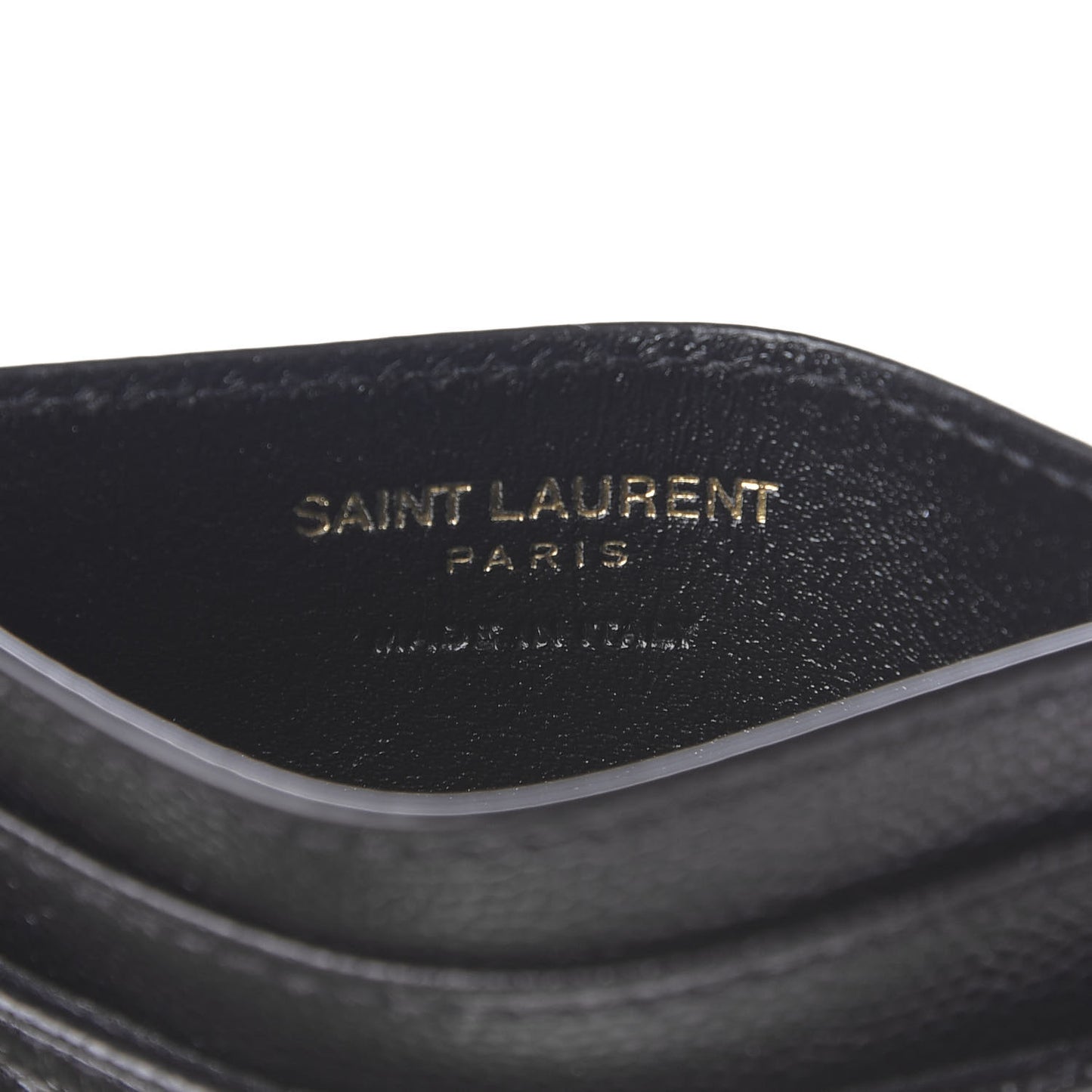 Grain De Poudre Matelasse Chevron Monogram Credit Card Case Black