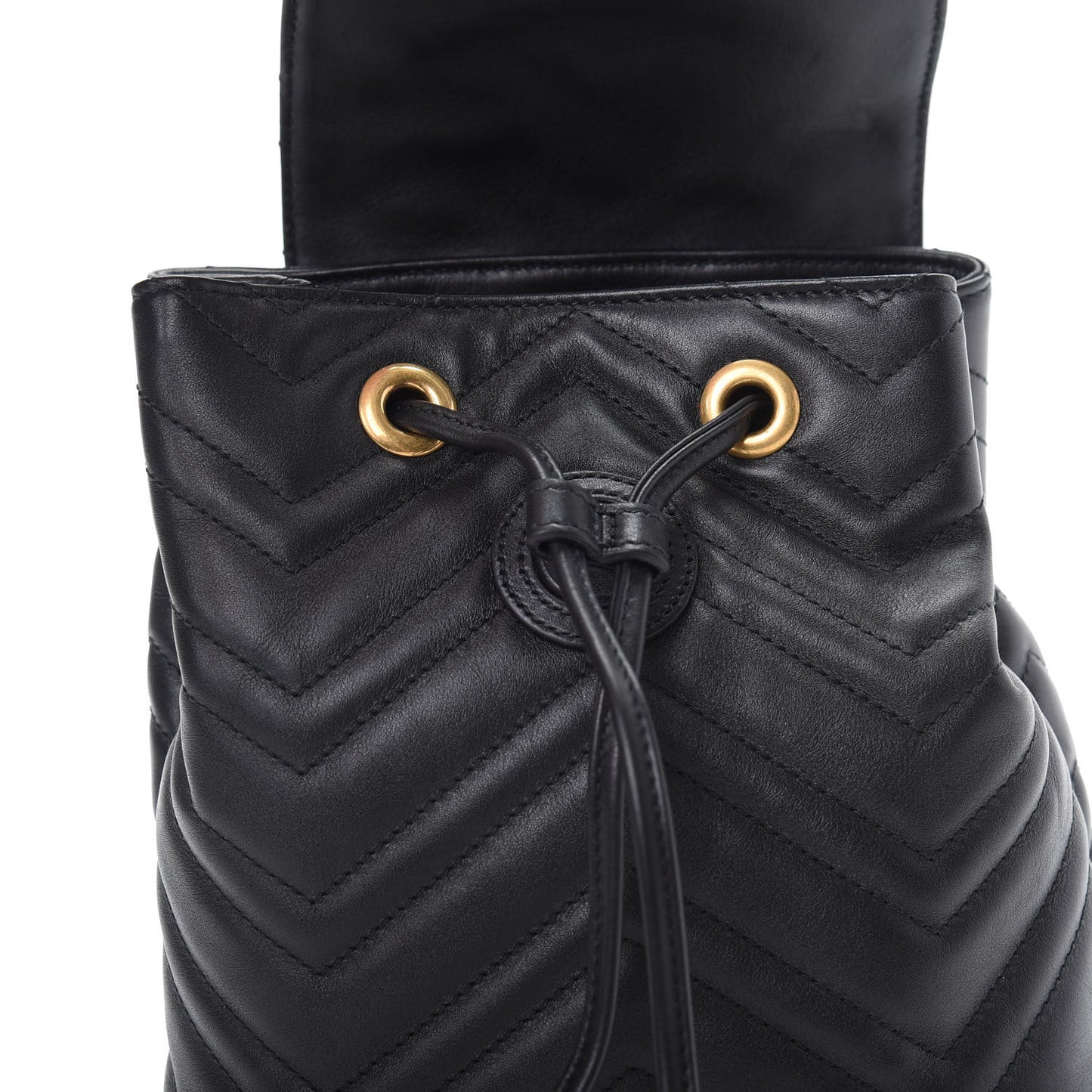 Calfskin Matelasse GG Marmont Flap Backpack Black