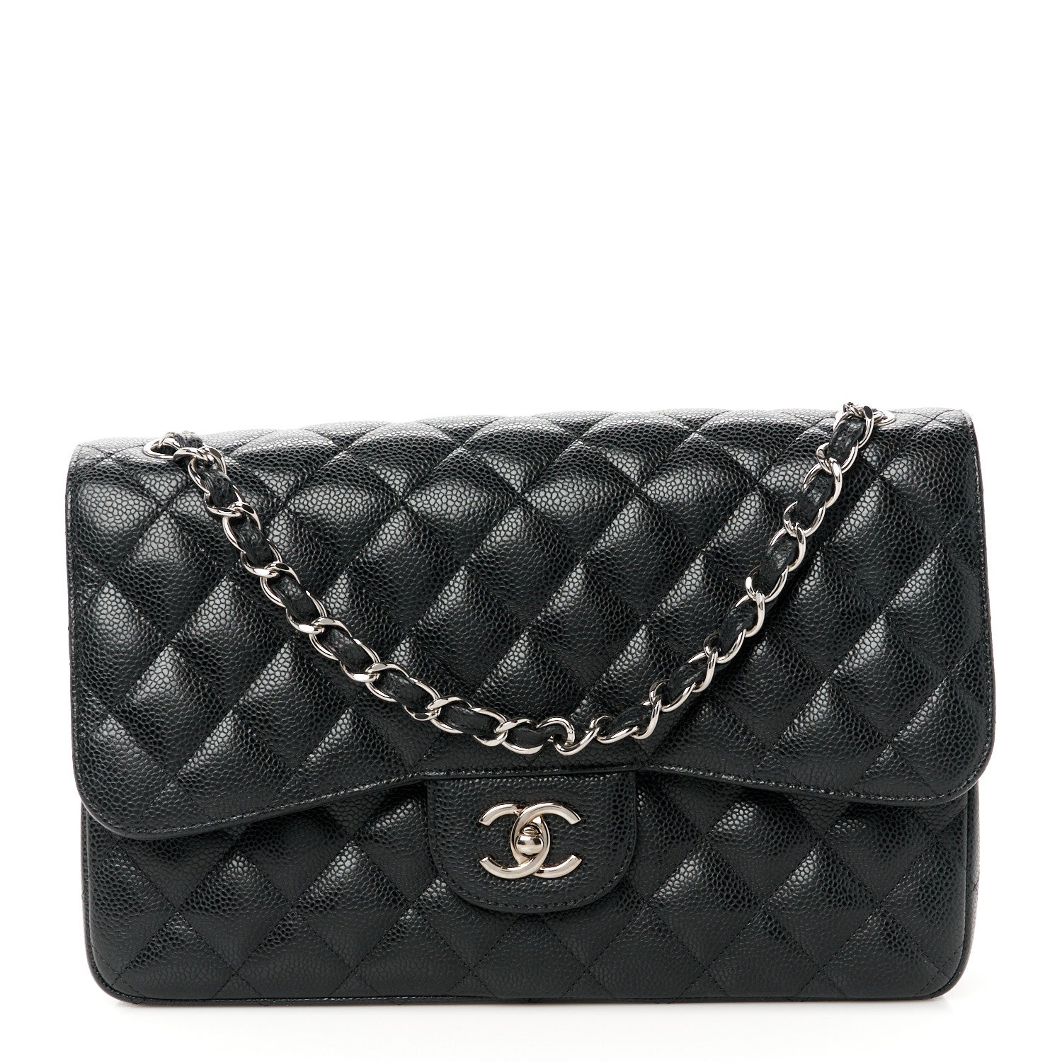 Chanel Caviar Quilted Jumbo Double Flap Black 1 of 12