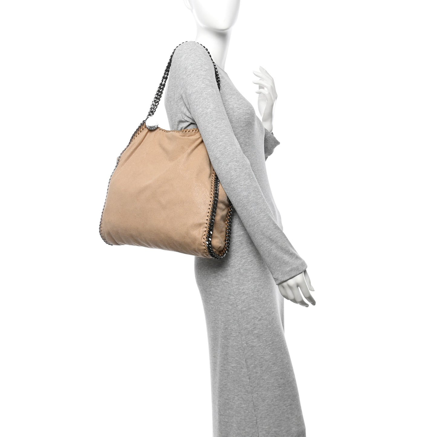 Shaggy Deer Small Falabella Tote Beige