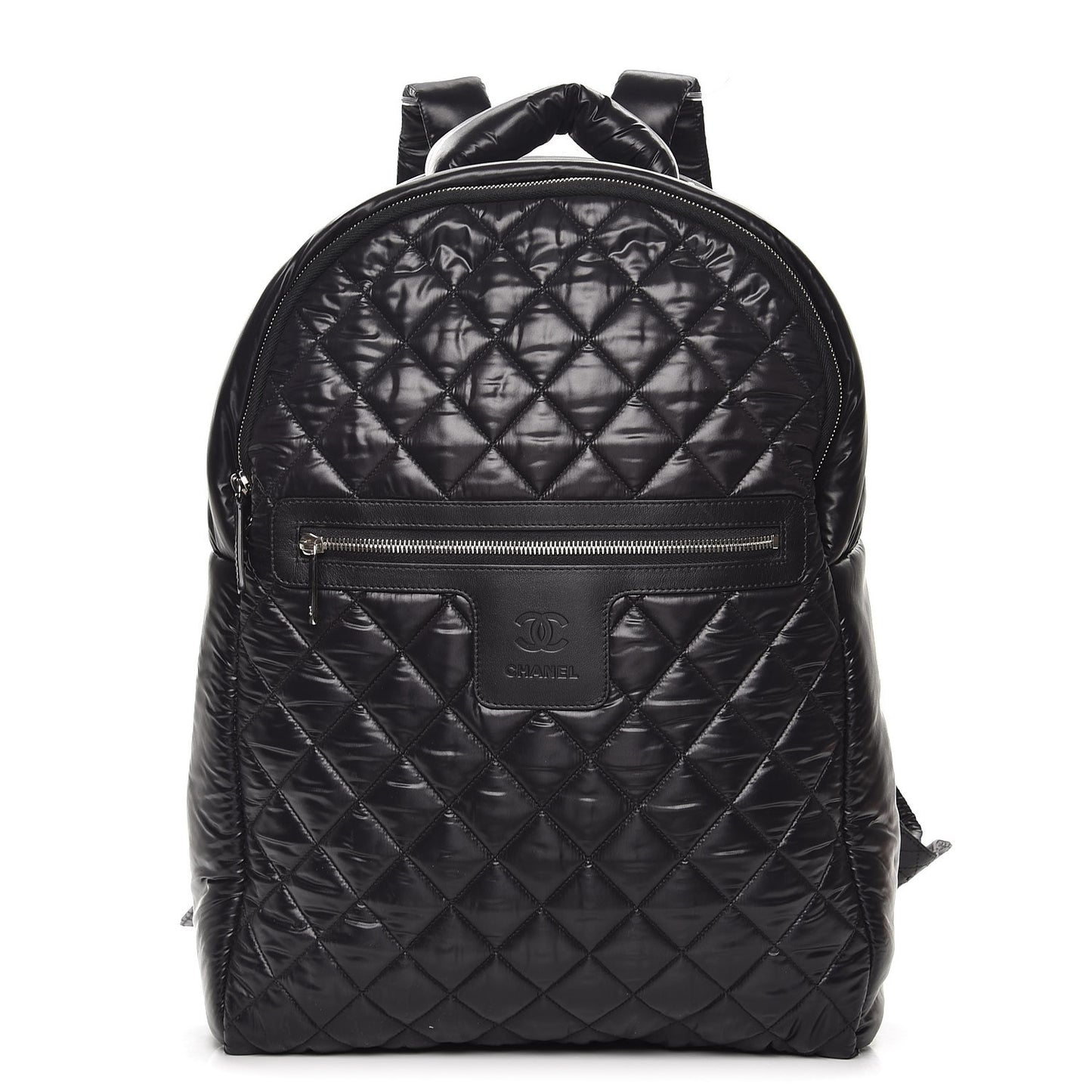 Nylon Quilted XL Coco Cocoon Backpack Black
