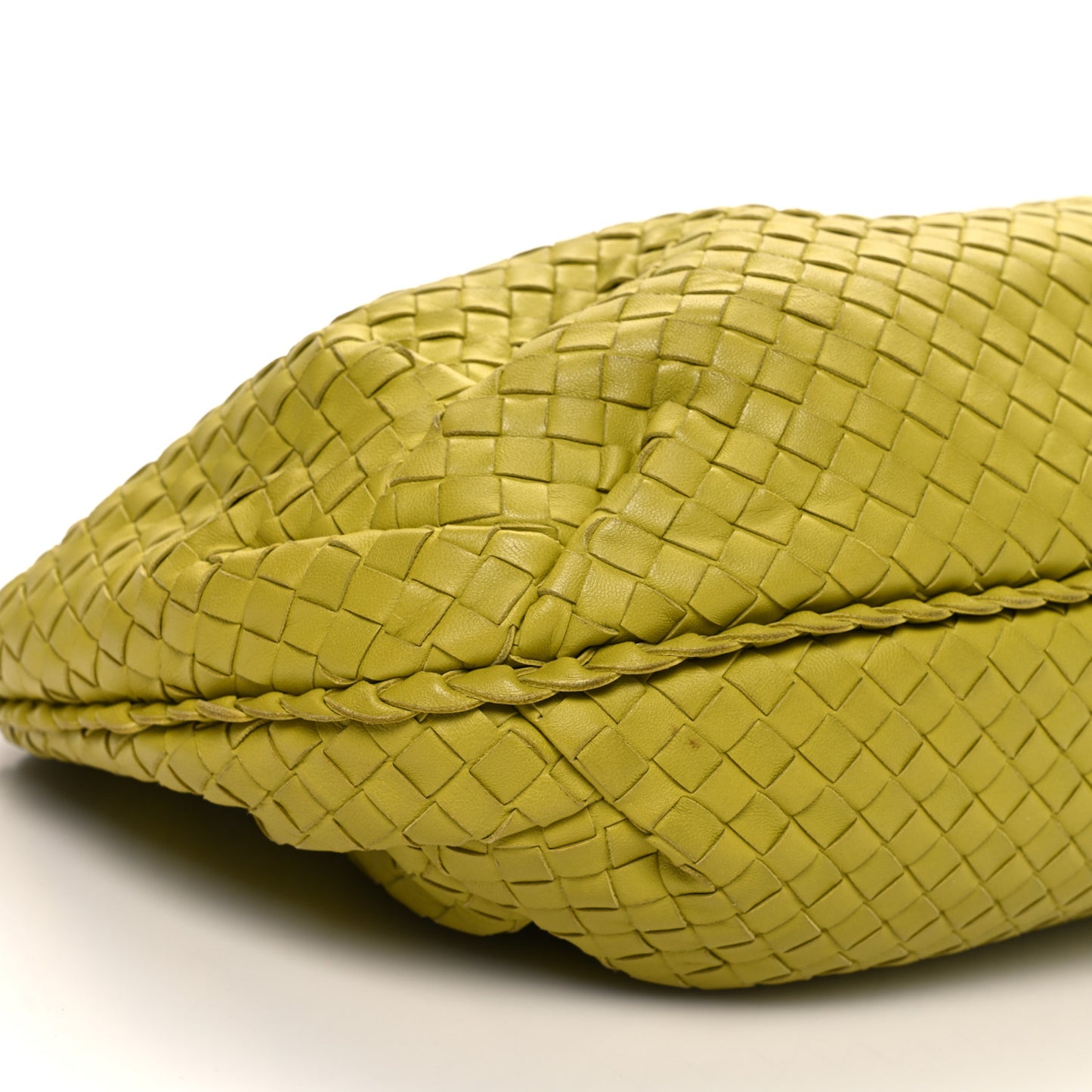 Nappa Intrecciato Medium Belly Veneta Hobo Chartreuse