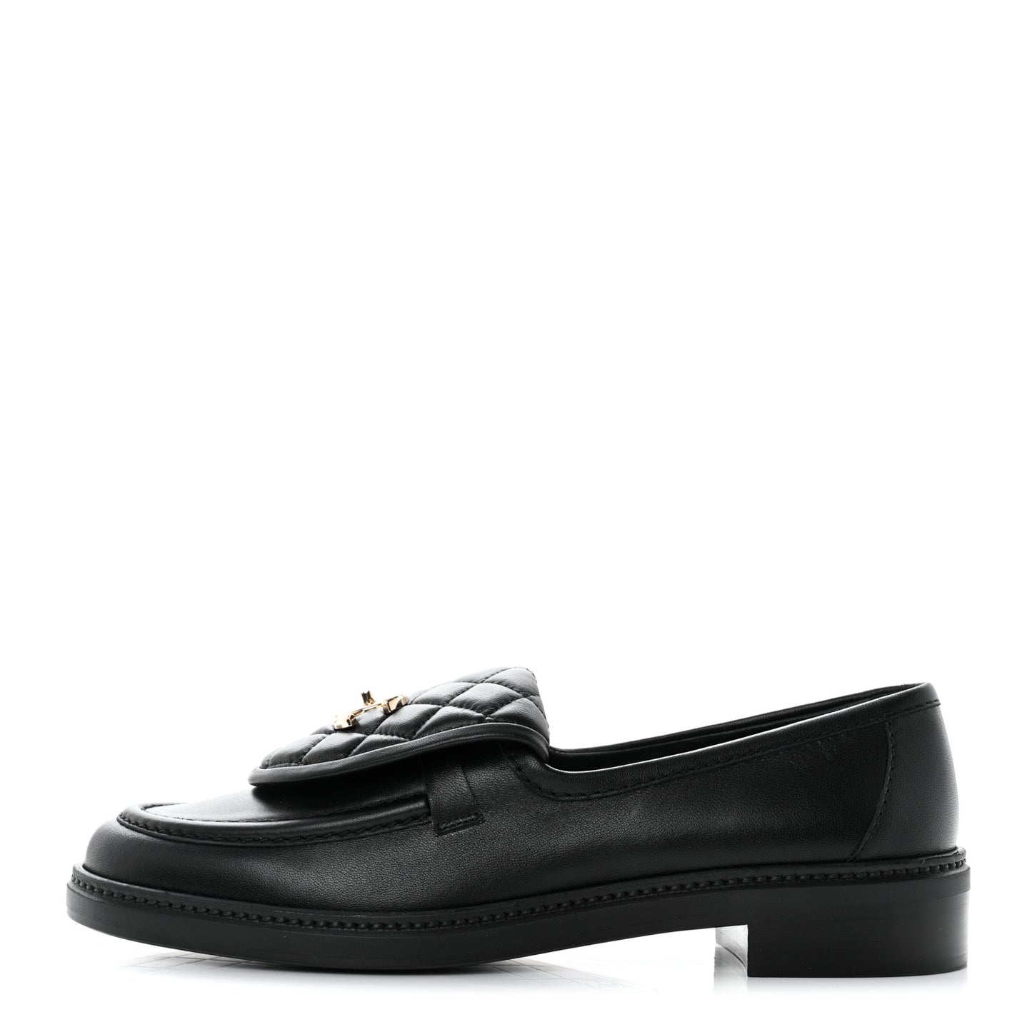 Lambskin Quilted CC Turnlock Loafers 41 Black